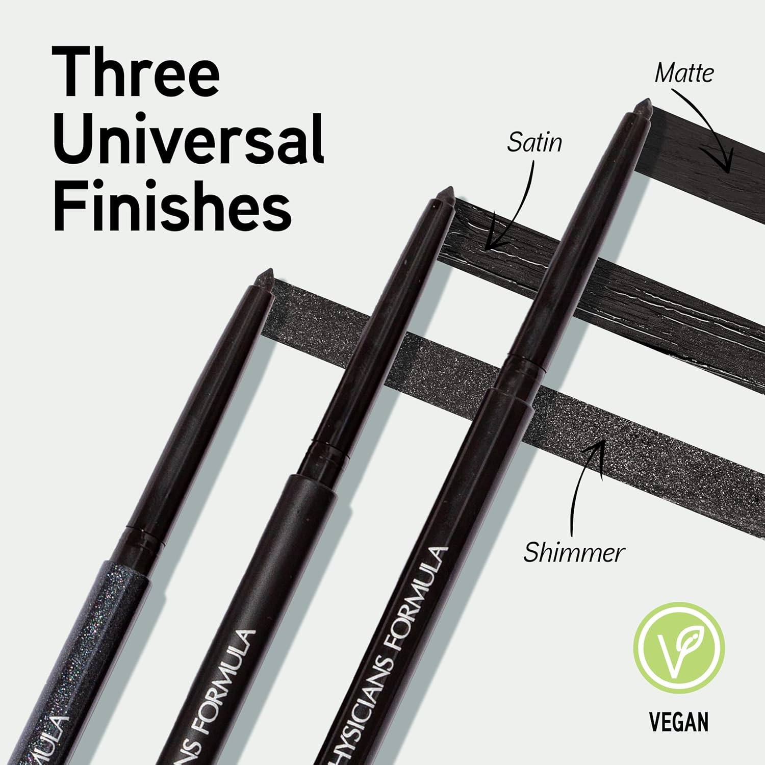 Physicians Formula Eye Booster Gel Black Eyeliner Set of 3, Shimmer, Satin, Matte, Water-Resistant, Smudge Resistant, Lasts All Day image number 2