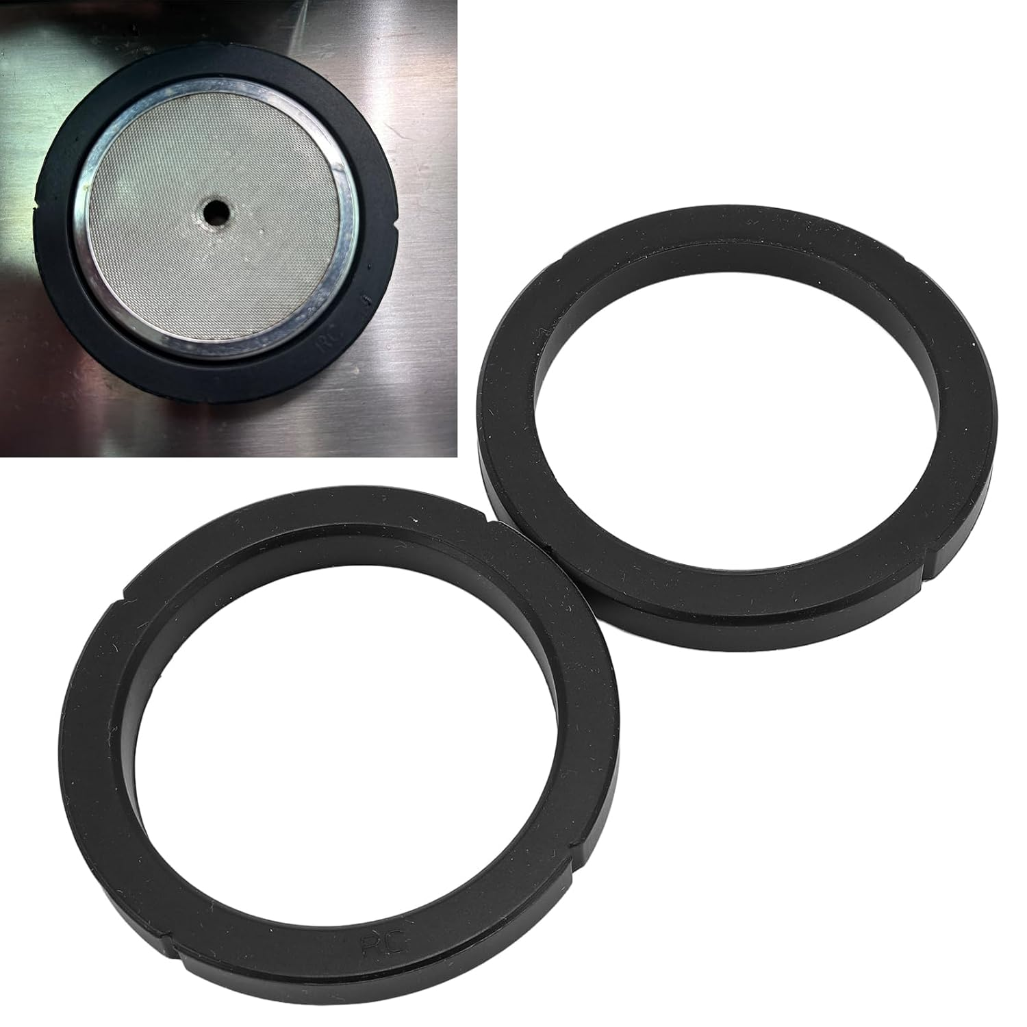 2PCS Group Head Gasket, Silicone Sealing Brew Head Group Gasket for Rancilio Silvia Coffee Machine Accessories, Rancilio Seal