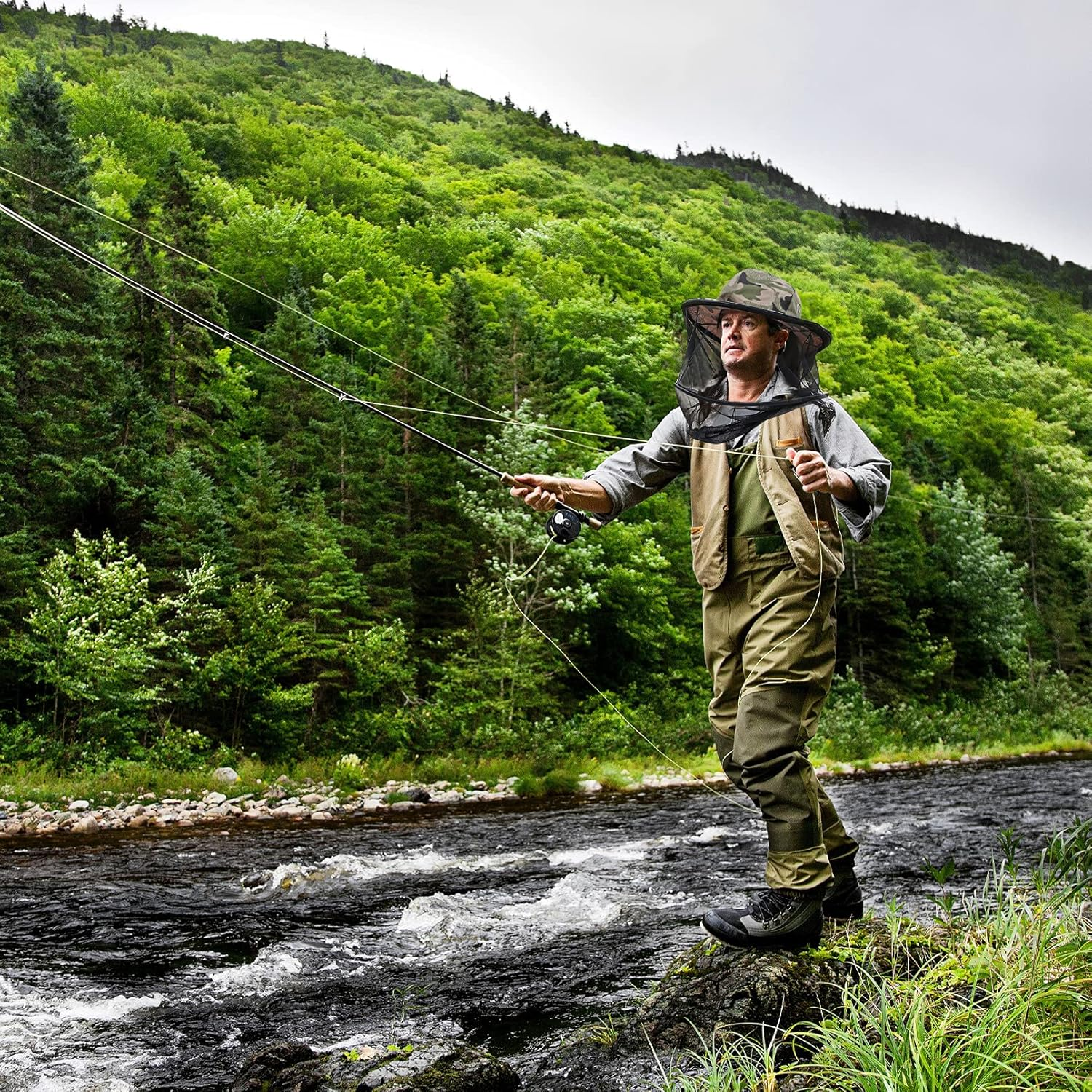 Mosquito Head Net Hat Mesh Sun Protection Hat Anti-Insects Hat with Mesh for Beekeeper Hiking Fishing Camping Outdoor Activities