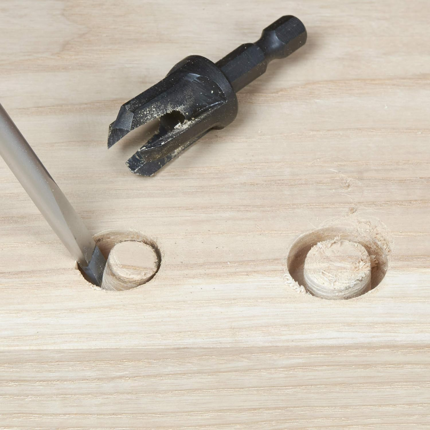 Trend Snappy 4-Piece Countersink & Plug Cutter Set, 1/4 Inch Hex Shank, Quick Release System, SNAP/PC/A