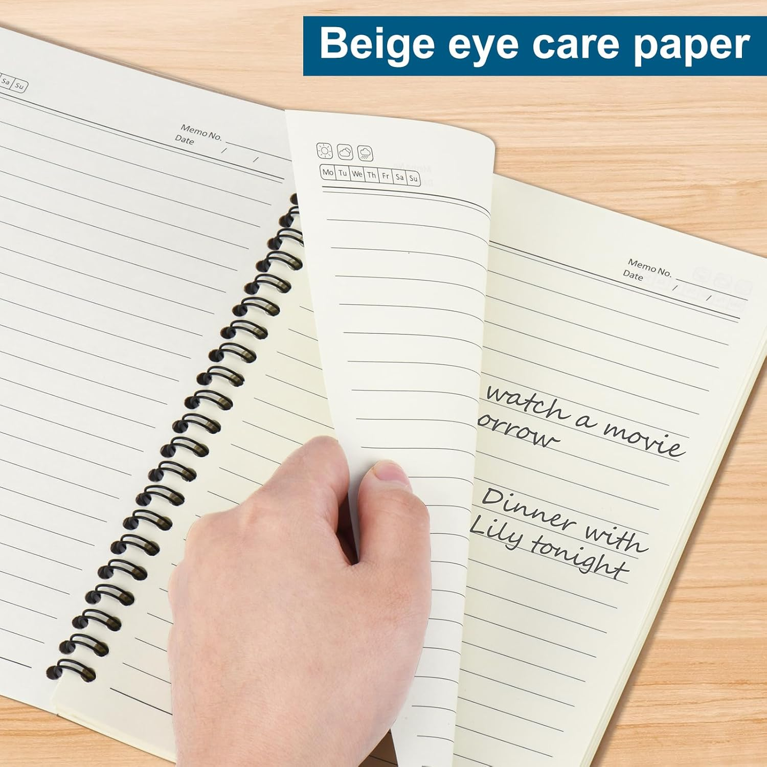 ZCZN 6 Pack A5 Lined Notebook, Spiral Notebook for School, Study, Office, 120 Pages/60 Sheets image number 6