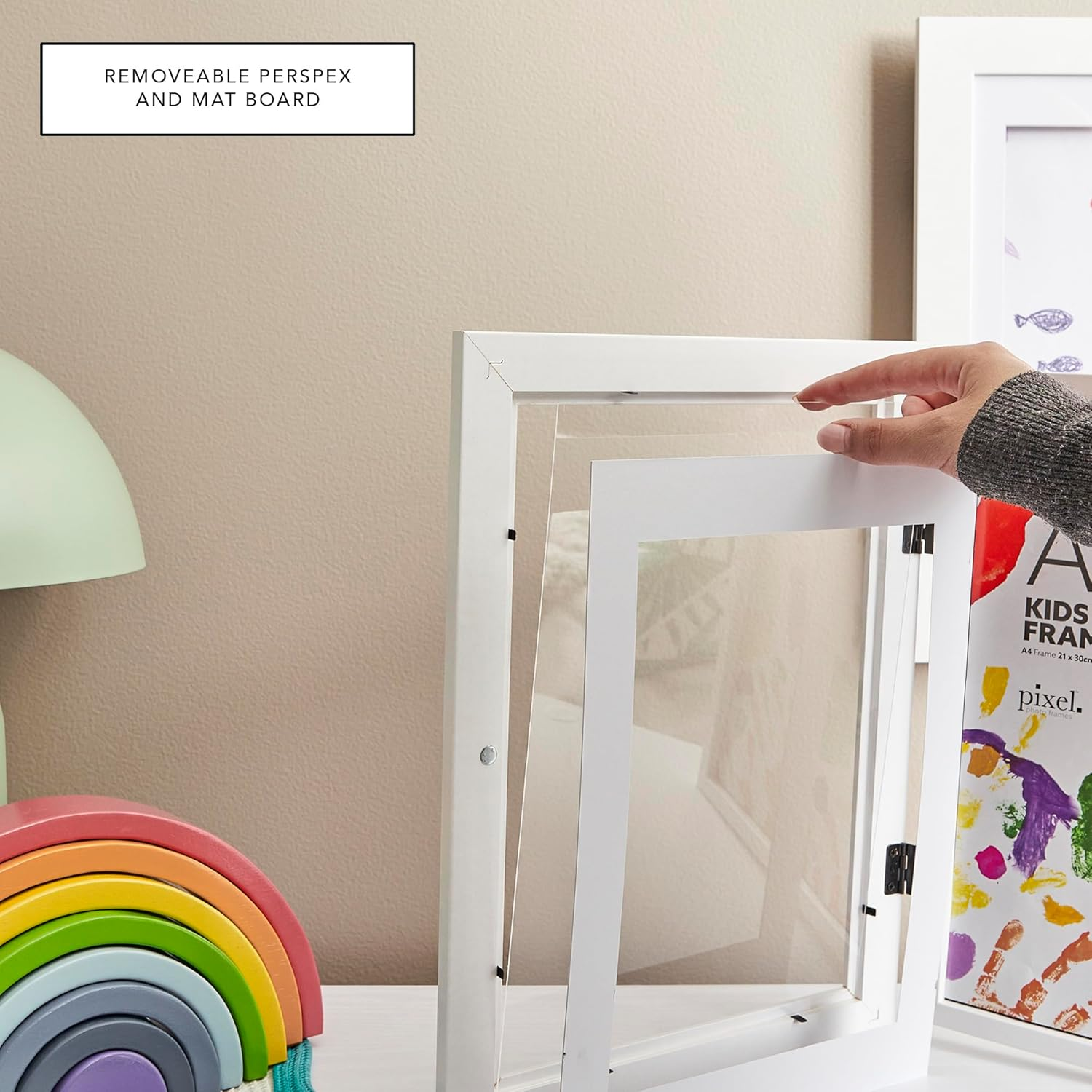 Cooper & Co. Set of 2 A4 DIY Kids Art Frame White image number 5