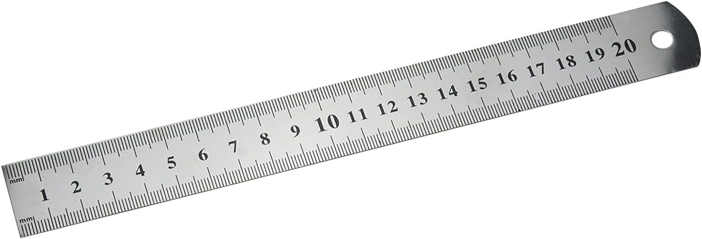 5Pcs 8 Inch Stainless Steel Ruler,Inch/Metric Graduations Ruler, Mm Metal Rulers 20Cm image number 1
