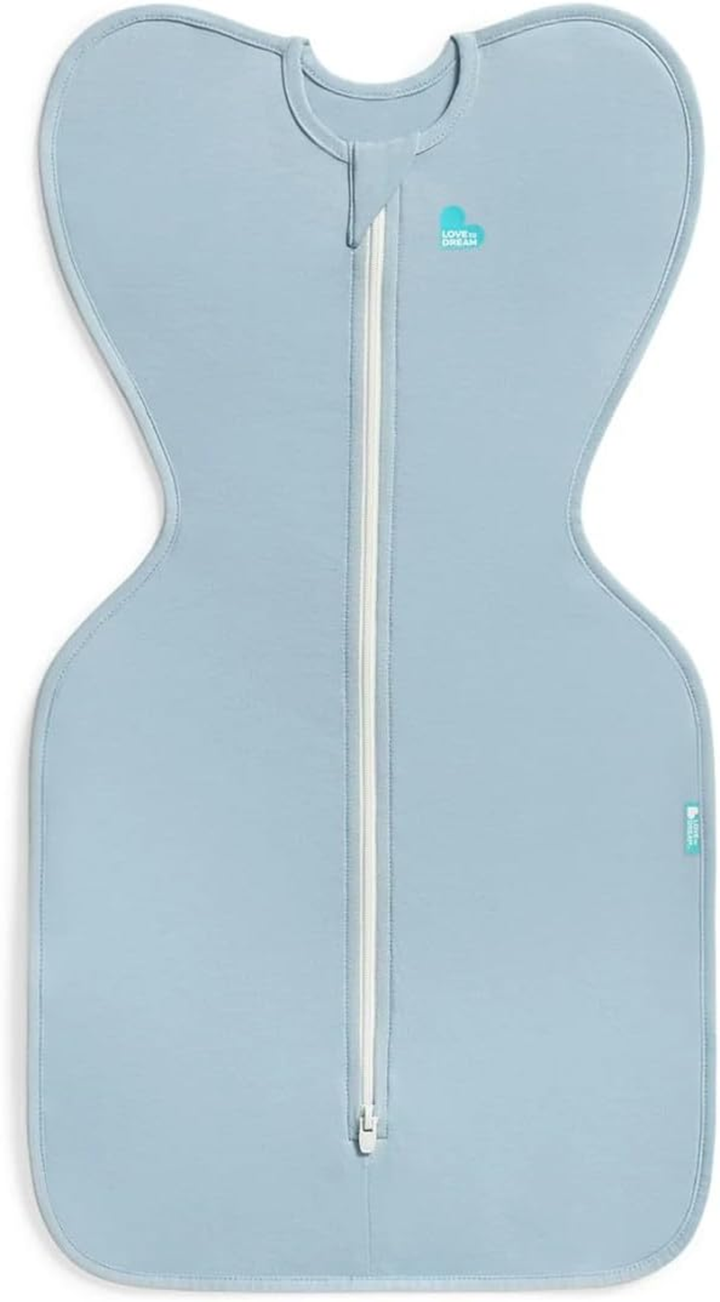 Love to Dream Swaddle UP, Baby Sleep Sack, Self-Soothing Swaddles for Newborns, Snug Fit Helps Calm Startle Reflex, Newborn Essentials Must-Haves, Lite 0.2 TOG, Sleep Sack, 8-13 Lbs, Soft Blue