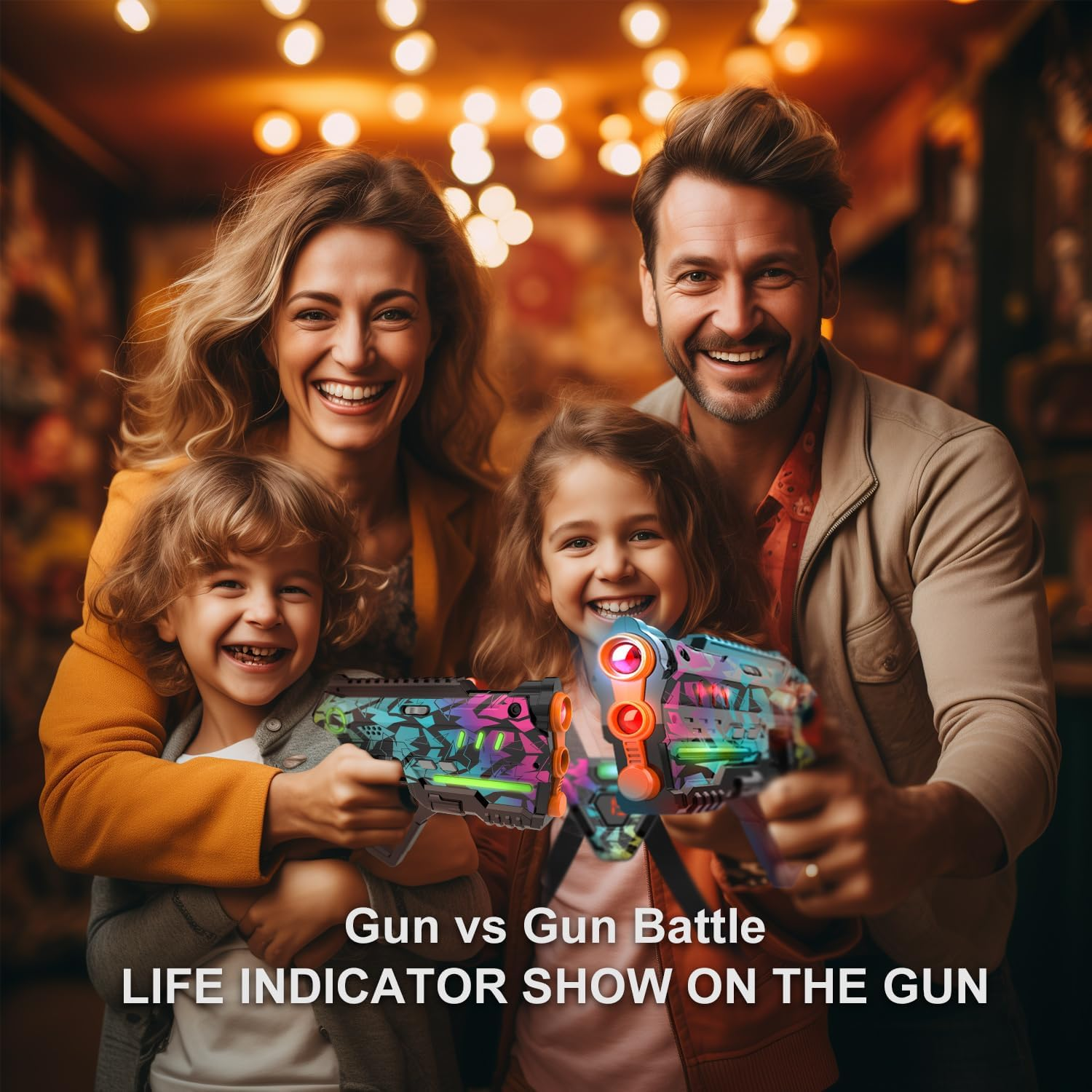 Laser Tag Set of 4, Lazer Tag Game for Kids Indoor & Outdoor Play, Gift Ideas for Kids Teens and Adults, Cool Toys for Teenage Ages 8 9 10 11 12+Year Old Boy & Girls image number 1