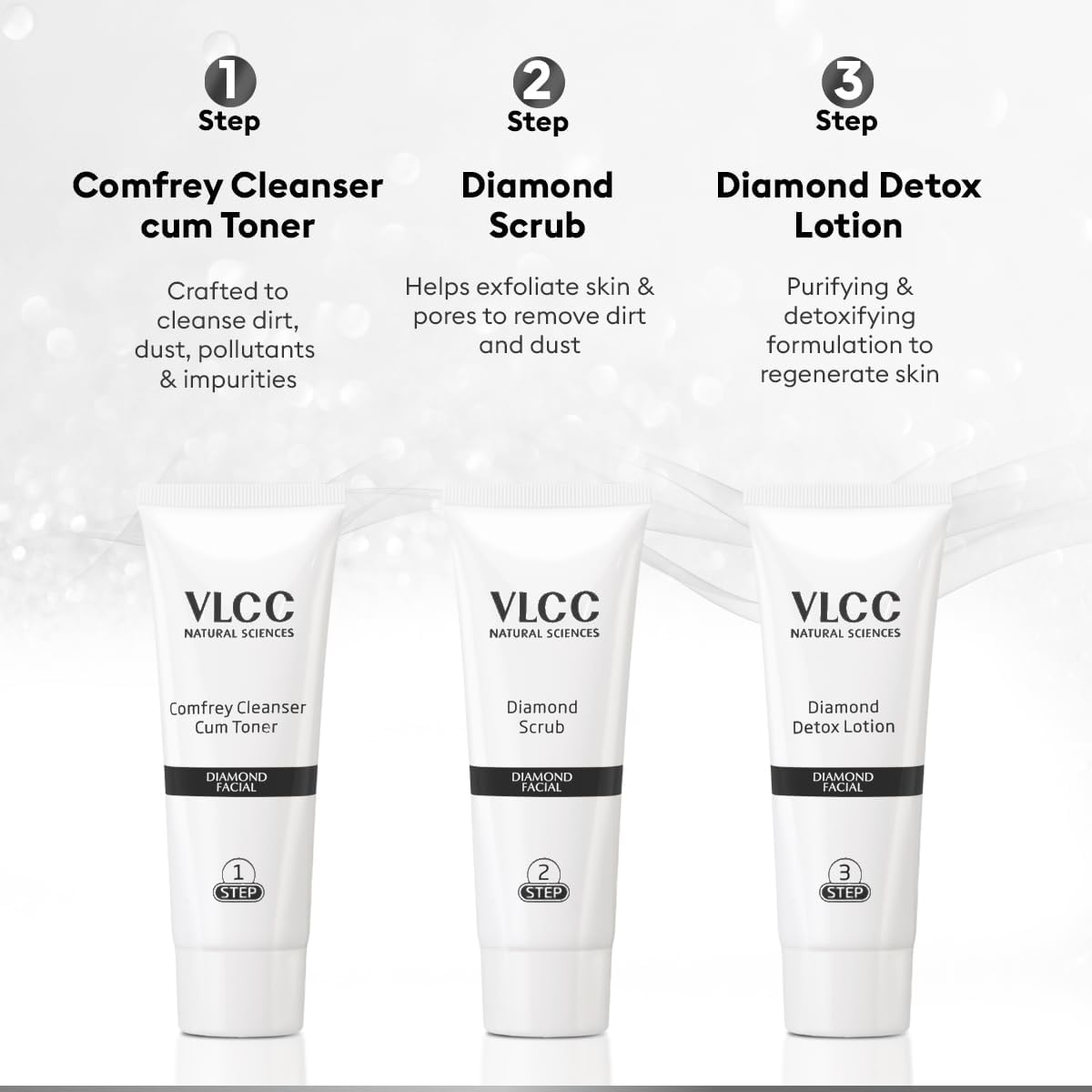 Vlcc Professional Saloon Series Diamond Polishing Facial Kit image number 1