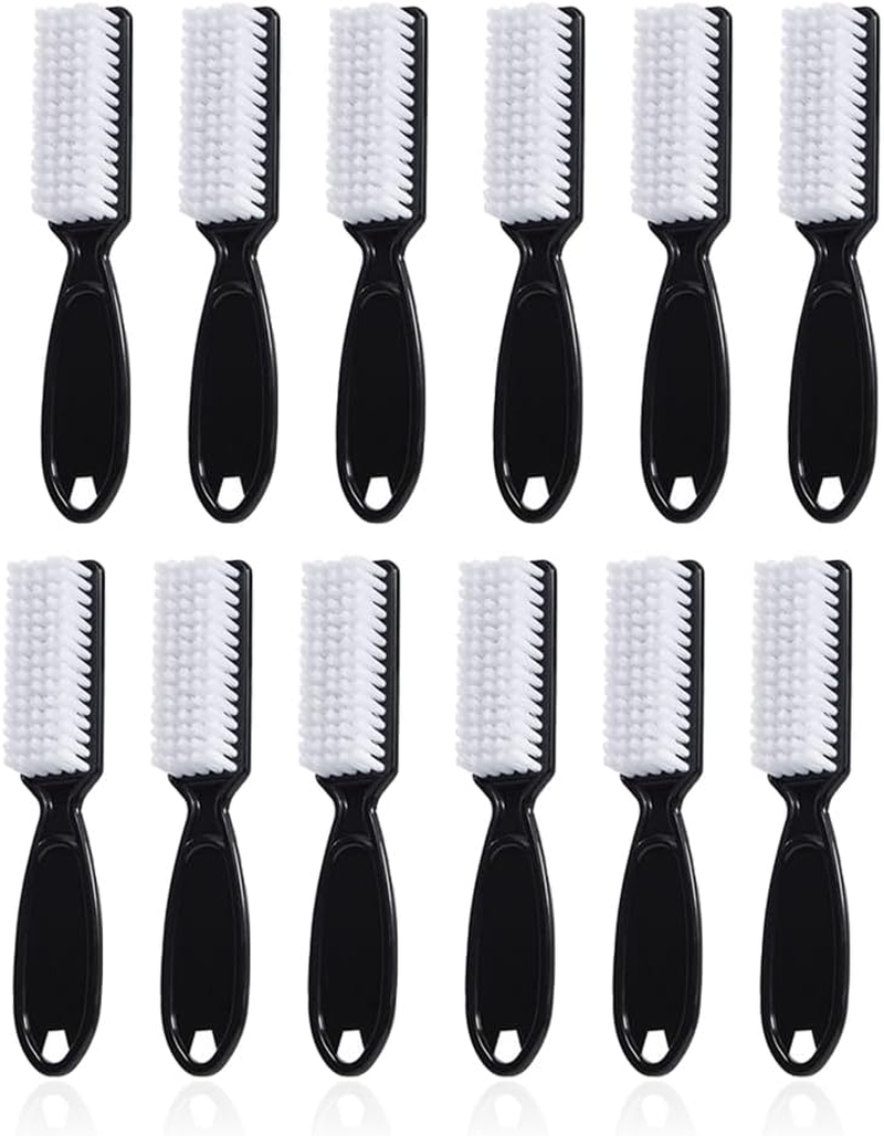 SQULIGT 12Pcs Nail Brush for Cleaning Fingernails, Handle Grip Cleaning Brush for Nail and Toenail, Nail Dust Brush Manicure Pedicure Tools Scrubbing Brush Women Men Home Salon(Pink)