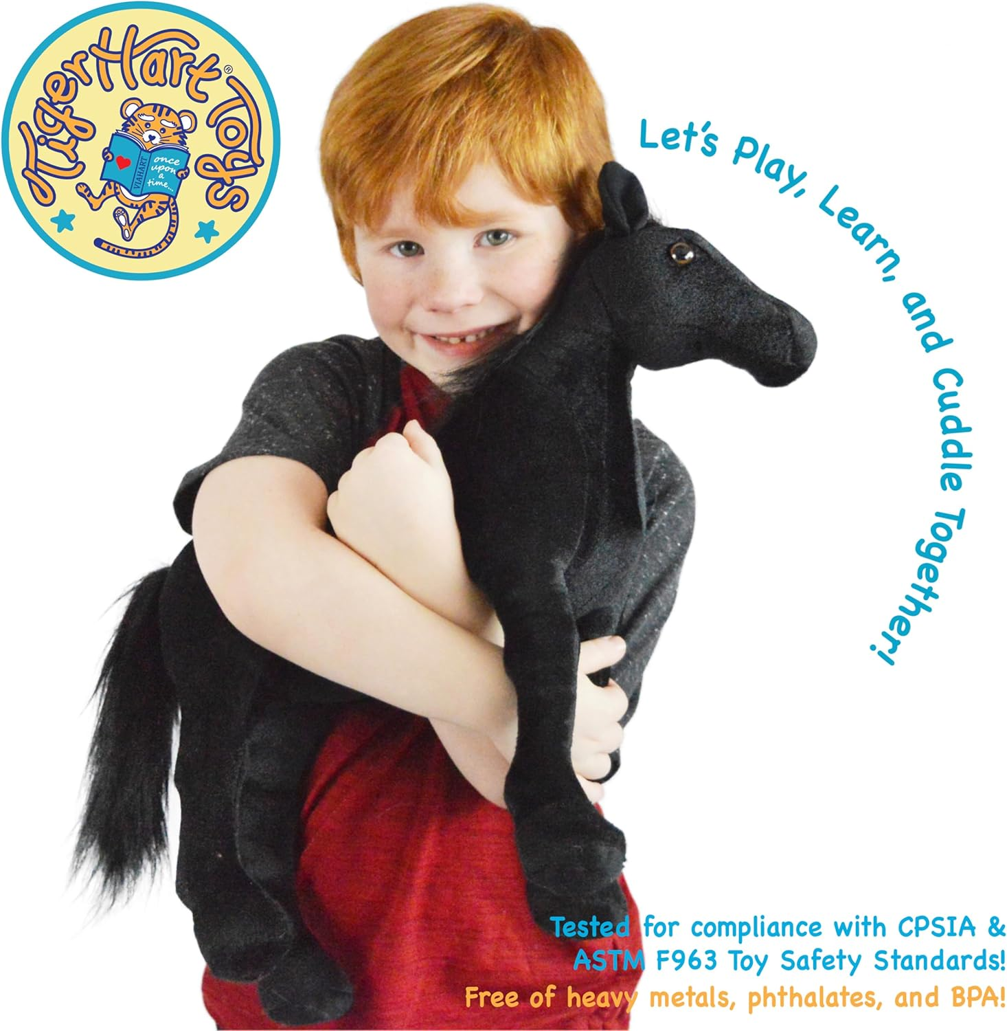 Ignacio the Black Stallion - 18 Inch Stuffed Animal Plush - by Tigerhart Toys image number 4