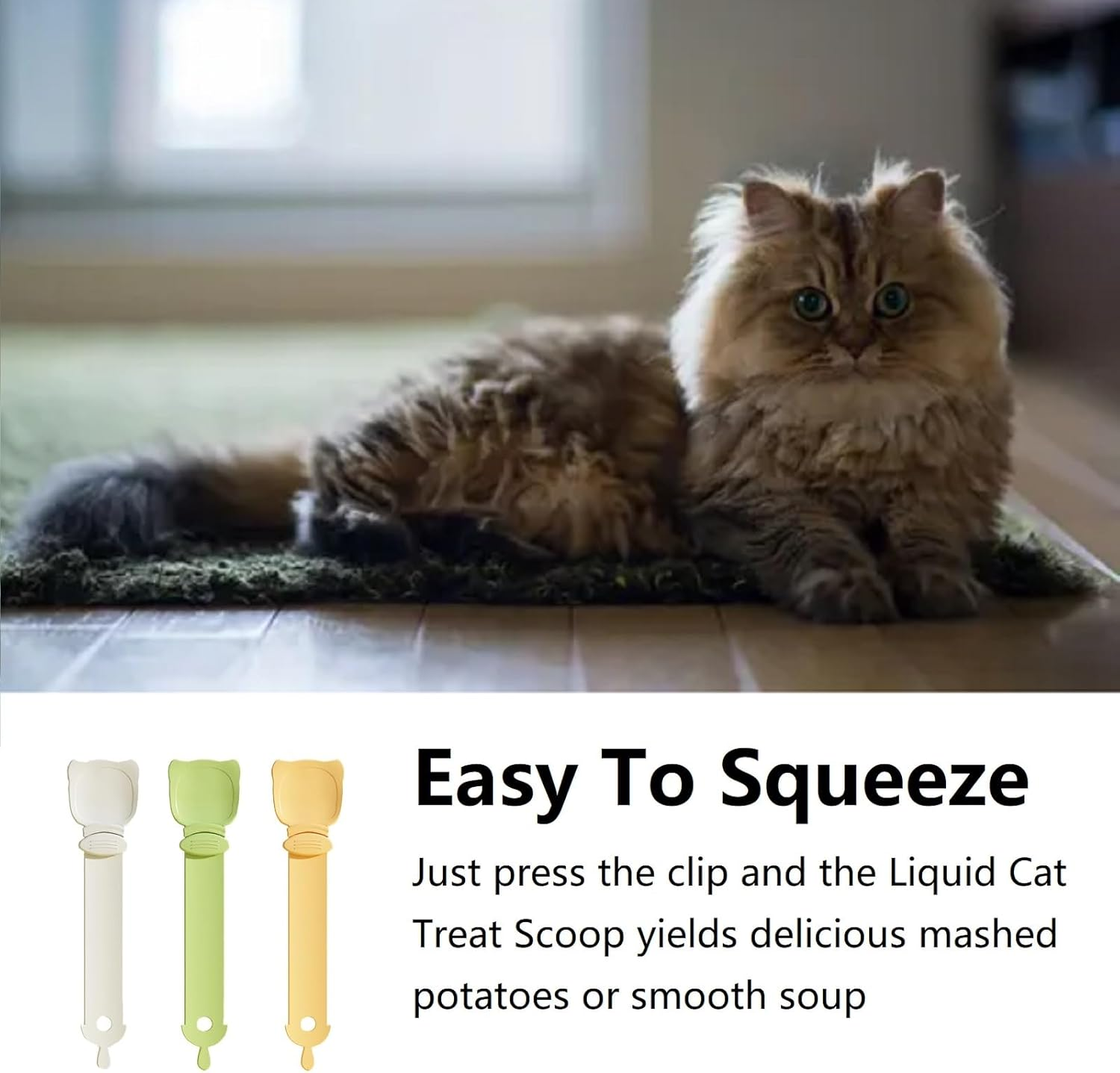 Cat Treats Spoon, Cat Strips Squeeze Spoon, Cat Food Spoon, Cat Spoon, Pet Food Spoon, Silicone Animal Food Spoon, Spoon for Liquid Snack, Cat for Dogs, Cats, Pets, Pack of 3 image number 5