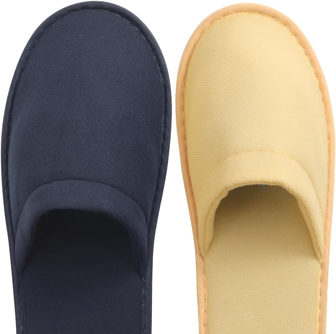 Yeios Hotel Spa Slippers Closed Toe Home Guest Slippers for Adult for Men and Women White image number 5