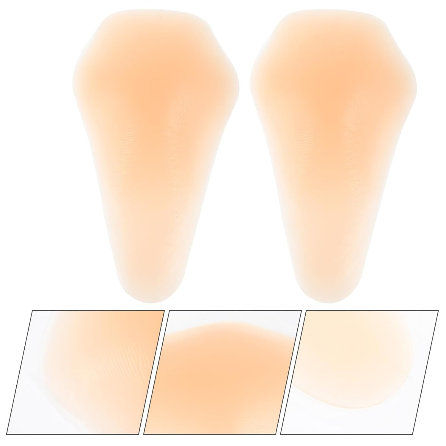 TOVINANNA Knee Pads, 1 Pair Silicone Knee Brace Skating Accessories Skating Knee Pad Adhesive Portable Knee Mat Pattern Silica Gel Hip Pads