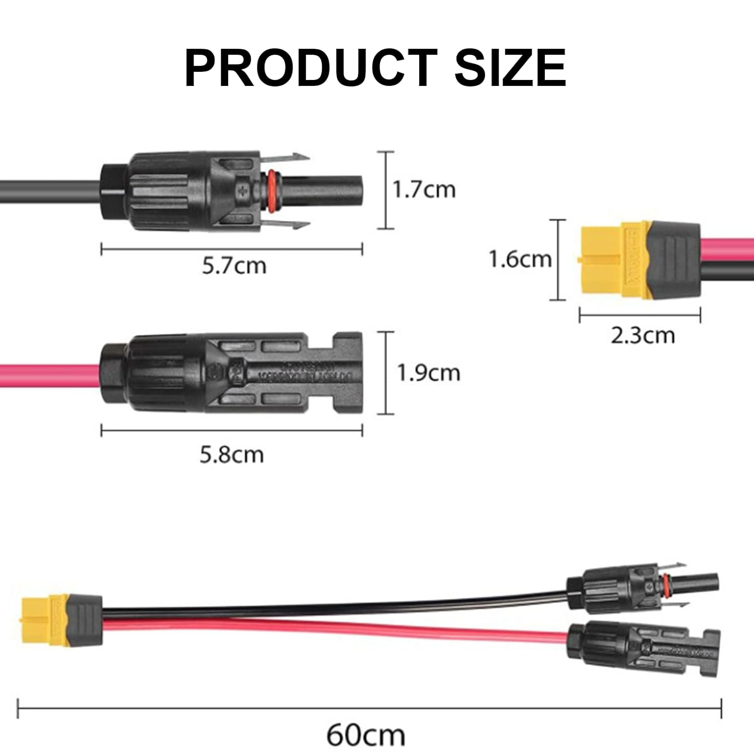 Solar Charging Cable with XT60 Connector image number 1