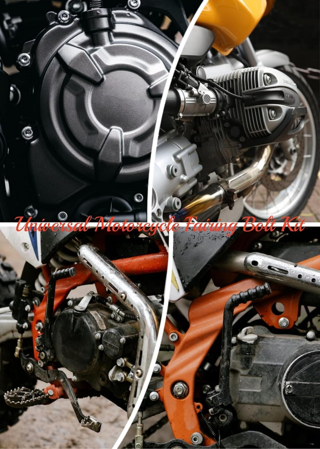 210PCS Motorcycle Fairing Bolt Kit, Aluminum Alloy M5 M6 Screws Fasteners Universal Colorful Fairing Bolts Nut Clips Kit for HD Kawasak Suzuki Ducati Yama Ha BW GSXR image number 1