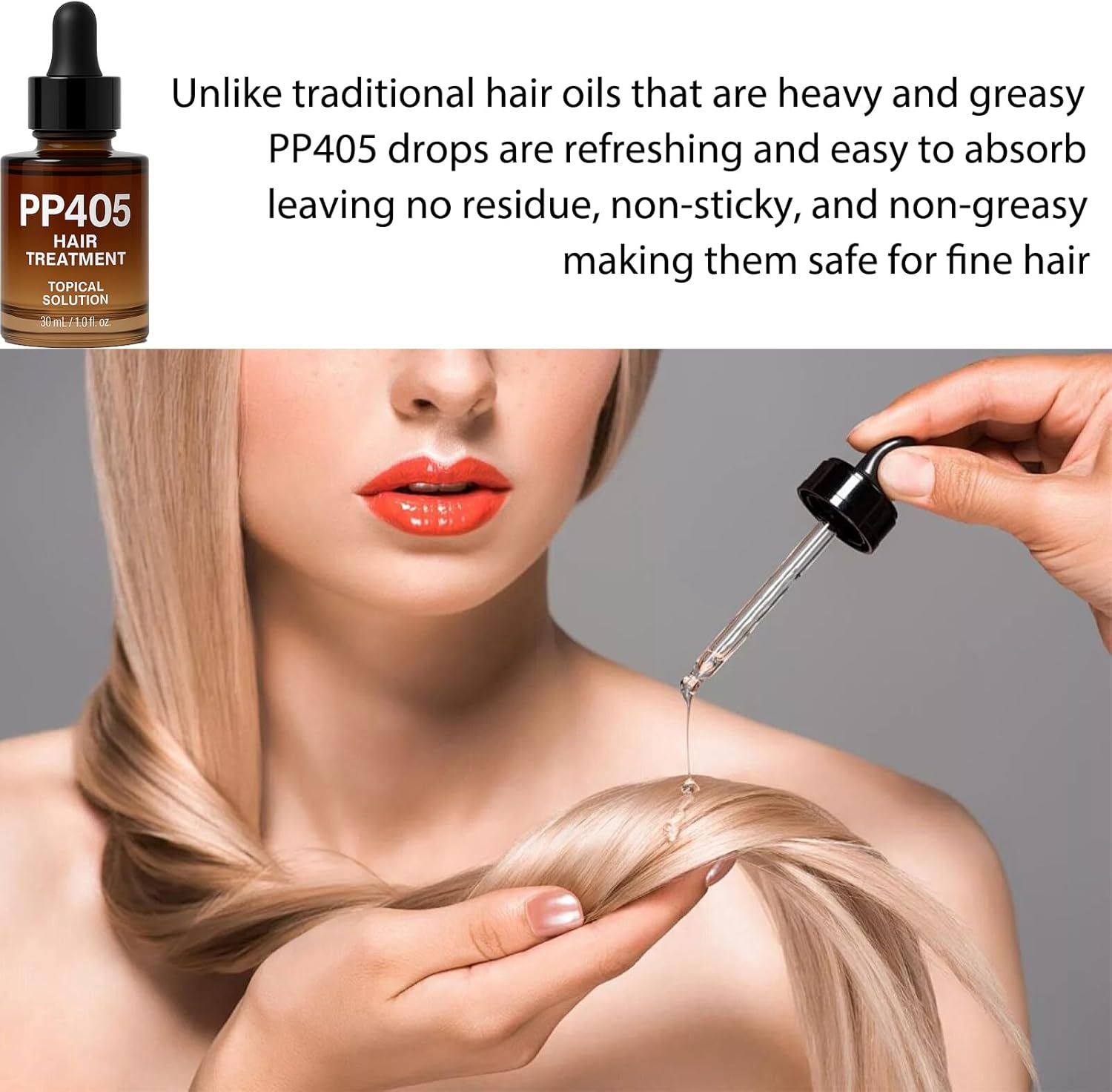 PP405 Hair Treatment- PP405 Hair Lost Treatment for Women&Man, Defending Sacred Hair-60Ml (1*Brown) image number 6