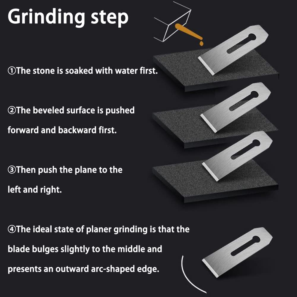 2 Pack Bench Hand Plane 2-Inch Blade Replacement Woodwork Planer Cutter 51MM Wide Iron Blades Steel Carpentry Edge Trimming Saw for No.4 No.5 Woodworking Tool - Silver image number 4