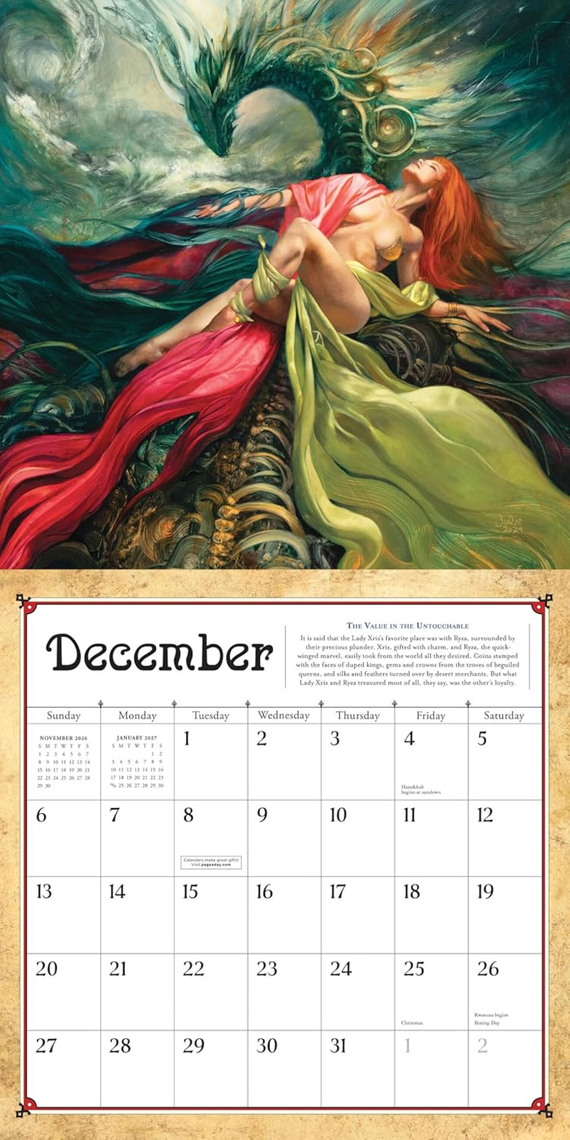 Boris Vallejo and Julie Bell'S Fantasy Wall Calendar 2026 image number 1
