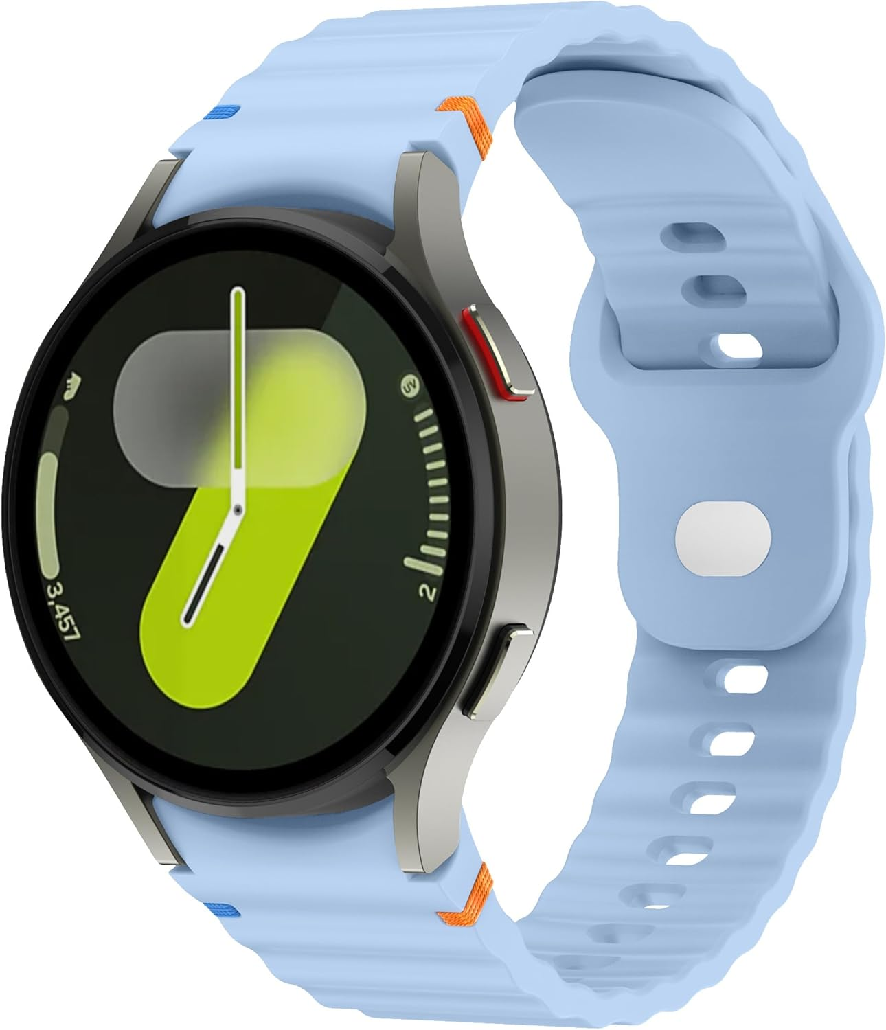 Sport Band Compatible with Samsung Galaxy Watch 7 Band 40Mm 44Mm,No Gap Soft Silicone Bands for Galaxy Watch FE 40 Mm/Galaxy Watch 6/6 Classic 5 4 Band /20Mm Watch Band for Women Men