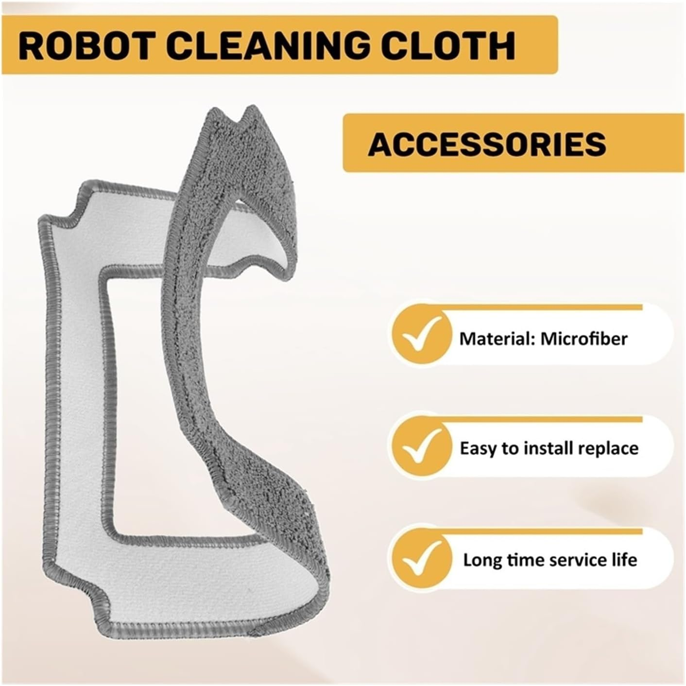 6Pcs Window Cleaning Robot Mop Cloth Cleaning Rag Towel Dust Cloth Cleaning Cloth,Compatible for Liectroux,Yw509