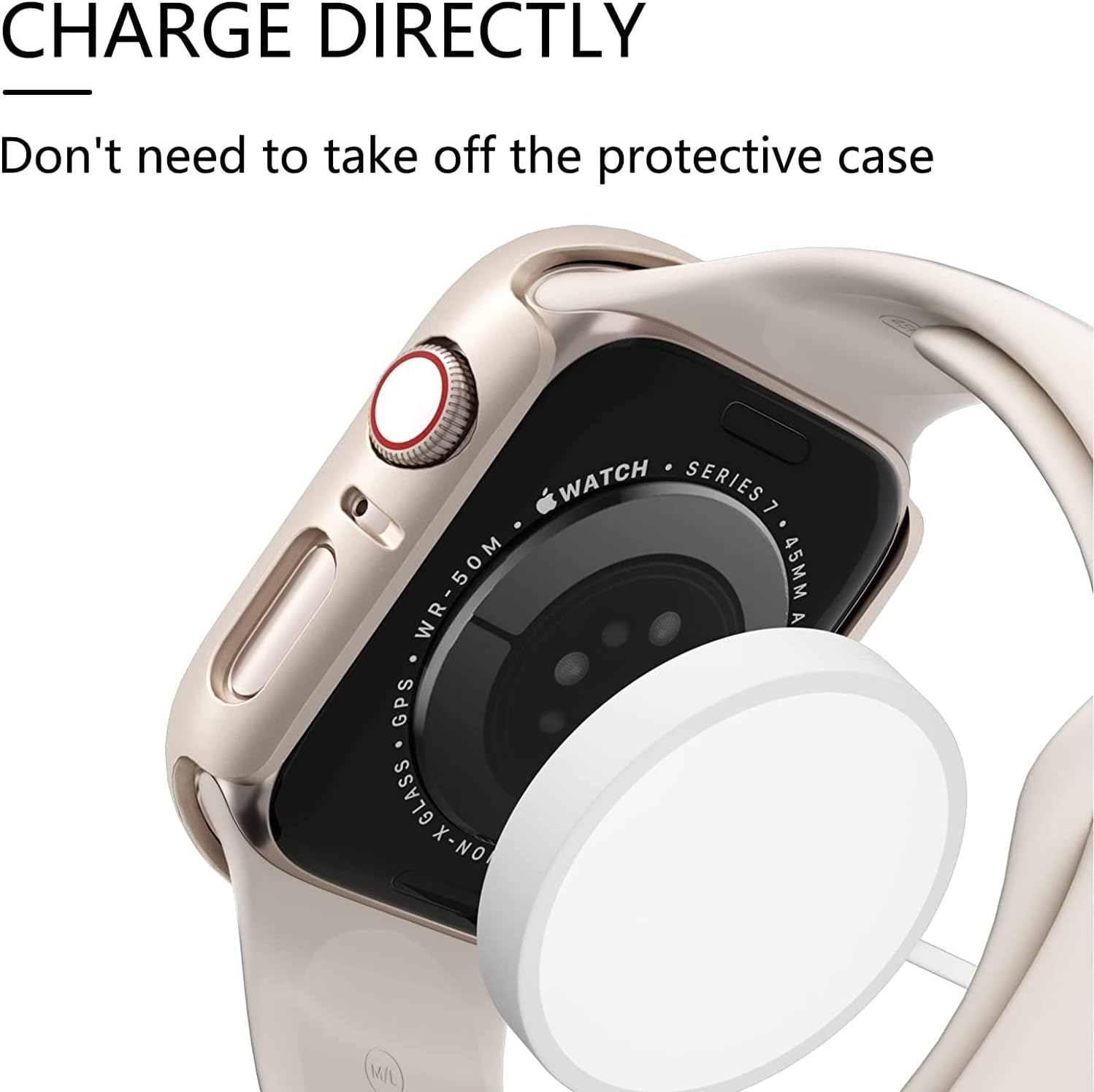 Compatible Apple Watch SE 40Mm Case, 2 Pack Hard PC Case with Tempered Glass Screen Protector for Apple Watch SE, Iwatch Series 6/5/4 Protective Cover 40Mm - Starlight image number 5