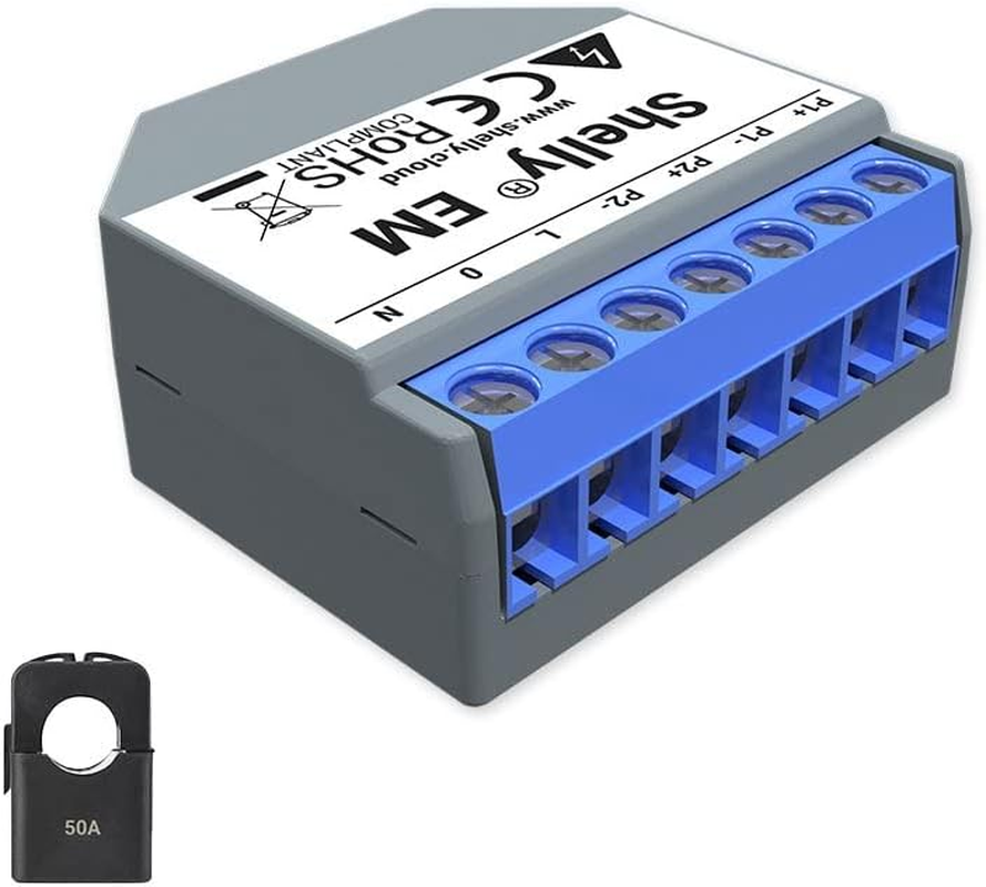 Shelly EM + 1 Amperometric Pliers up to 50A for Measuring Electrical Consumption at Home image number 1