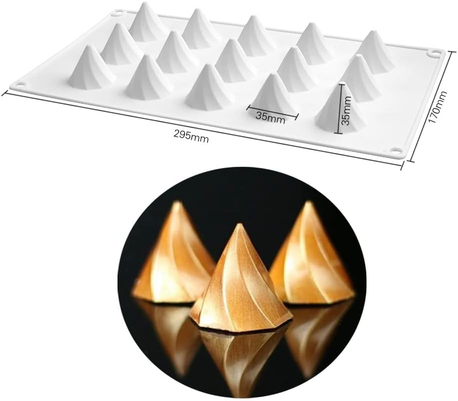 Mostsom Silicone Molds Chocolate & Cookie Molds - Perfect for Chocolate Covered Oreos, Cupcakes, Candies & Mini Soap Making (Peaks C) image number 2