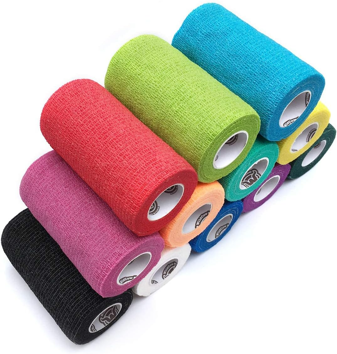 Wildcow Vet Wrap Bulk 4 Vet Tape Wrap Bandages Assorted Colors (Pack of 12) image number 5