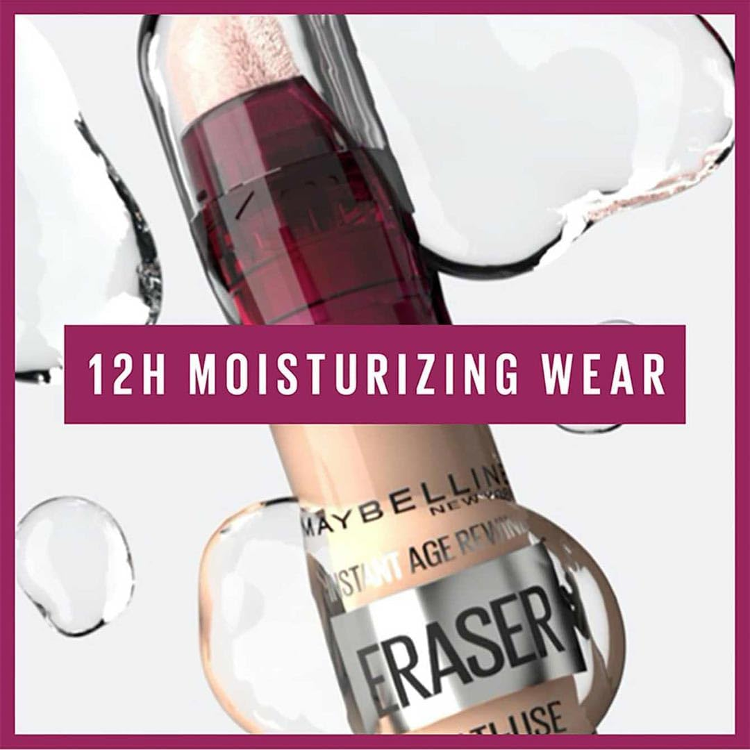 Maybelline Concealer Instant anti Age Eraser Eye, Dark Circles and Blemish, Ultra Blendable Formula Dermatologist Tested & Suitable for Sensitive Skin 08 Buff