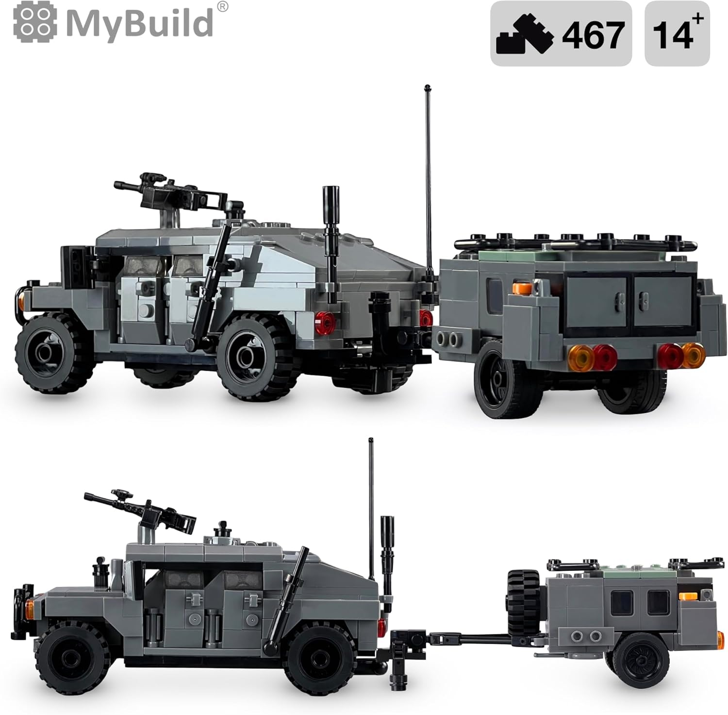 Mybuild Armed Forces Military Vehicle &ndash; Tactical Armoured Building Set - Model 7005 image number 4