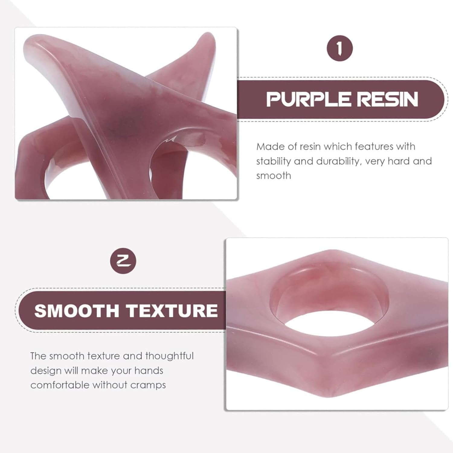 Roczential 3 Pieces Book Page Holder, Thumb Book Page Holder Resin Thumb Bookmark Personalized Thumb Reading Ring for Reading in Bed Teachers Readers Book Lovers Gifts Literary (3 Color) image number 3