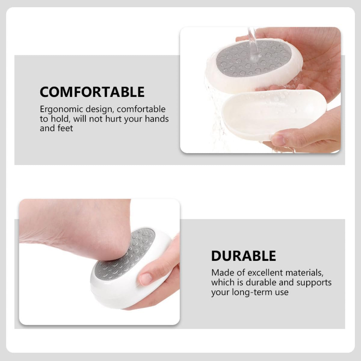 BAZEITFLOW Safe Sole Callus Remover Foot Skin File 3-In-1 Handheld Dead Skin Trimmer Foot Care Tool for Exfoliating and Removing Calluses image number 3