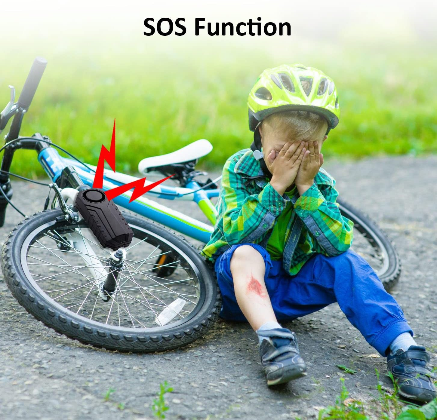 Lancoon Upgraded Bike Alarm, Anti-Theft Burglar Security Sensor Adjustable Volume Sensitivity for Motorcycle Scooter Trailer E-Bike Cart Fence