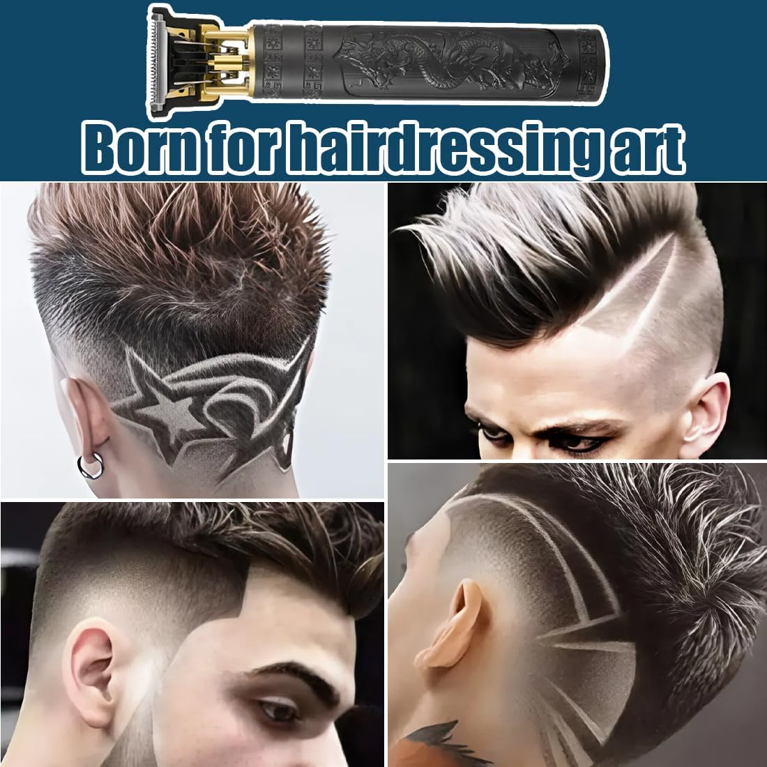 NHQZ Men'S Hair Trimmer, Beard Trimmer, Professional Razor, Contour Hair Trimmer image number 4