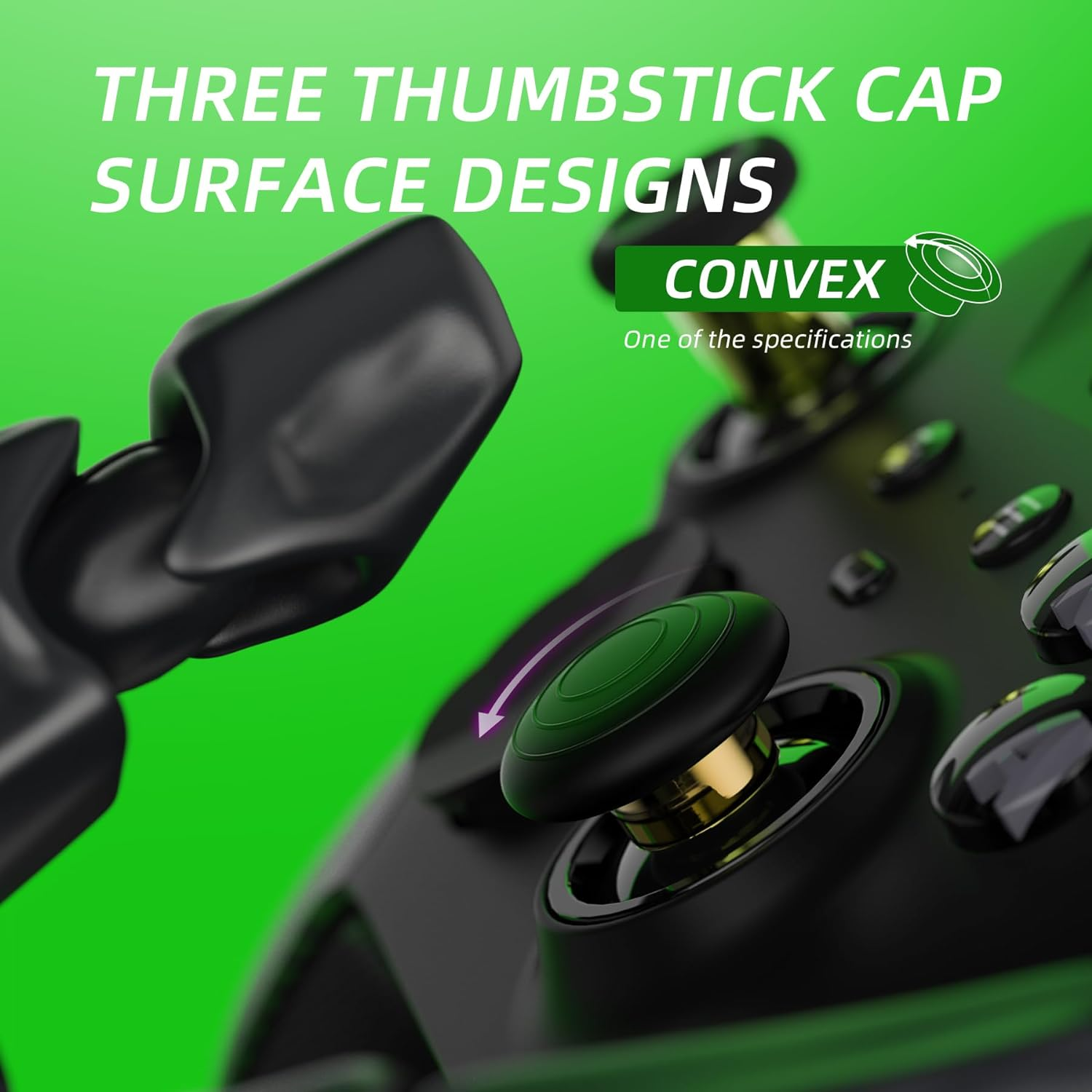 Extremerate 6 in 1 Metal Replacement Thumbsticks for Xbox Elite Series 2 Controller, Black & Metallic Hero Gold Swappable Magnetic Analog Stick Joystick Caps for Xbox Elite 2 Controller -Model 1797 - Blue  Silver image number 7