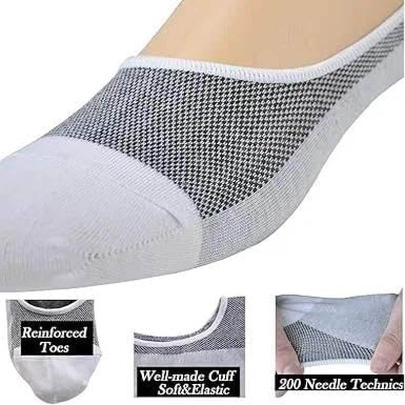 Men Sock Ankle Sock Men No Show Sock Running Sock 80% Combed Cotton Size 10-14 Compatible with Loafer, Sneaker, Dress Shoes, Boat Shoes &ndash; Leralsta image number 2