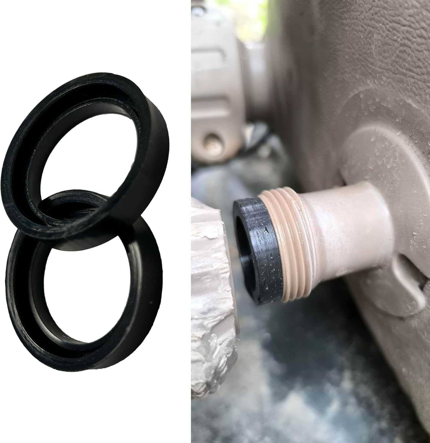 2 X 11699 Spa Seal Replacement Compatible with Pure Spa Models and Pools Inlet Outlet Seal Set Fits Intex Pure Spa, Seals Seamless Water Flow Spa Plug Seal Replacement image number 2