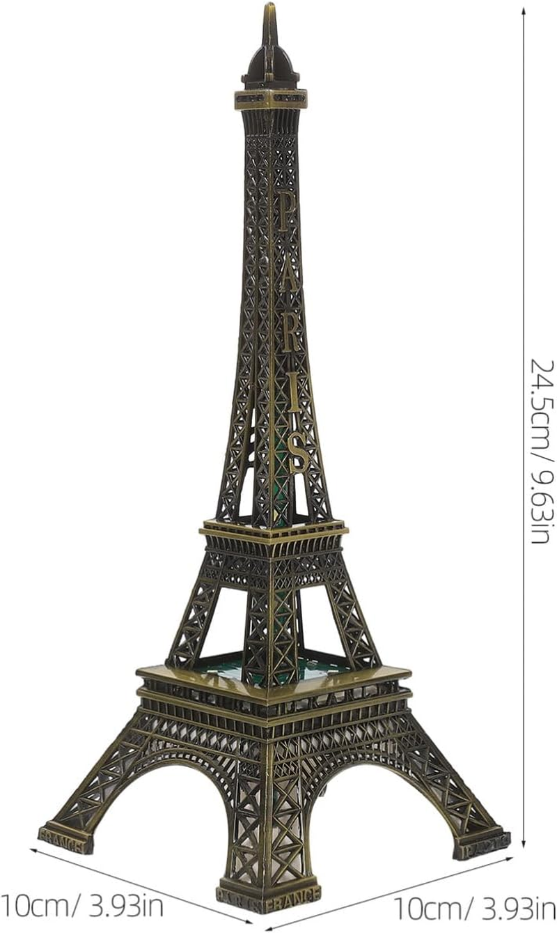 Gatuida LED Eiffel Tower Lamp, Light up Eiffel Tower Nightlight Zinc Alloy Model, 9.64 Inch, Wedding and Home Decoration image number 4
