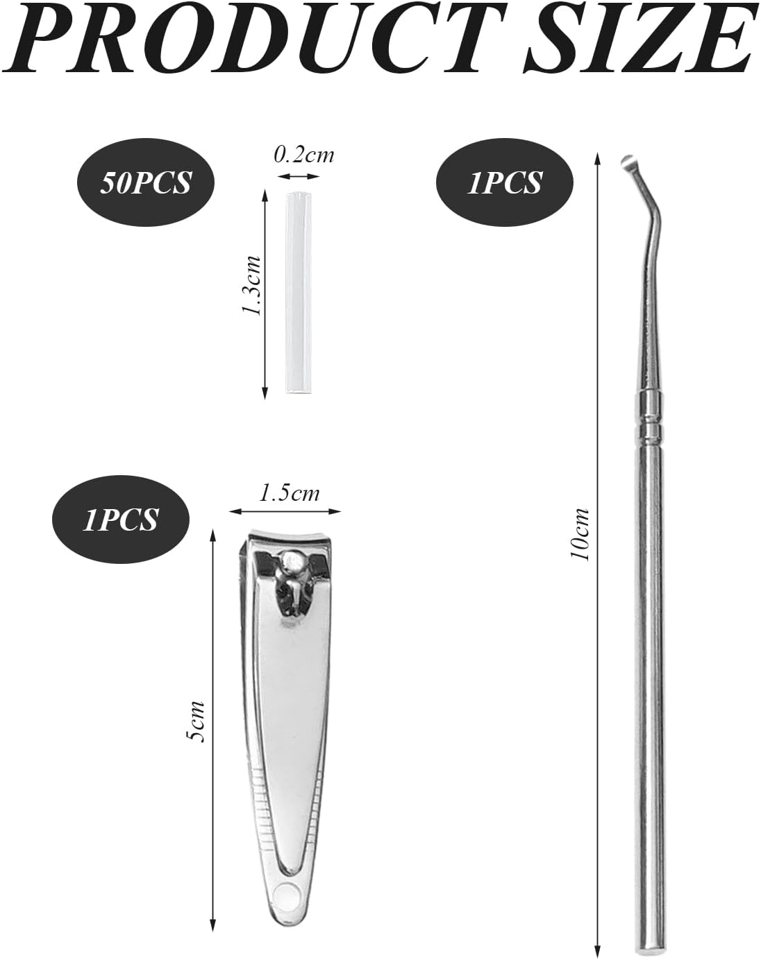 1 Piece Nail Clippers, 1 Piece Nail Picker, 50 Pieces Inline Nail Smoother, Zegel Filler Pads, Painless Zegel Smoother, Zegel Lift Set image number 1