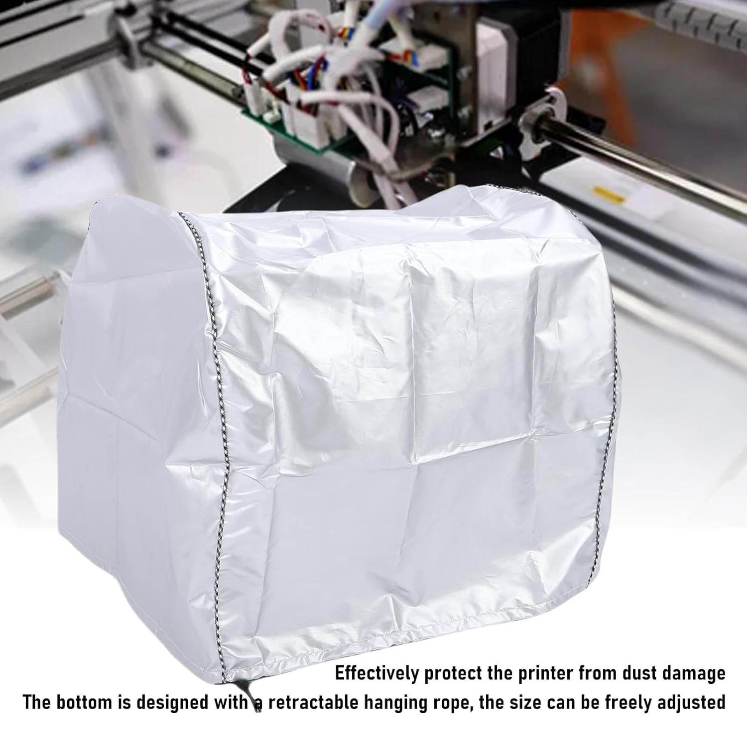 Diyeeni 3D Printer Dust Cover, for Creality Ender 3/3 Pro Protective Cover, Oxford Cloth Dustproof & Waterproof, 3D Printer Accessories, 50X50X55Cm image number 6