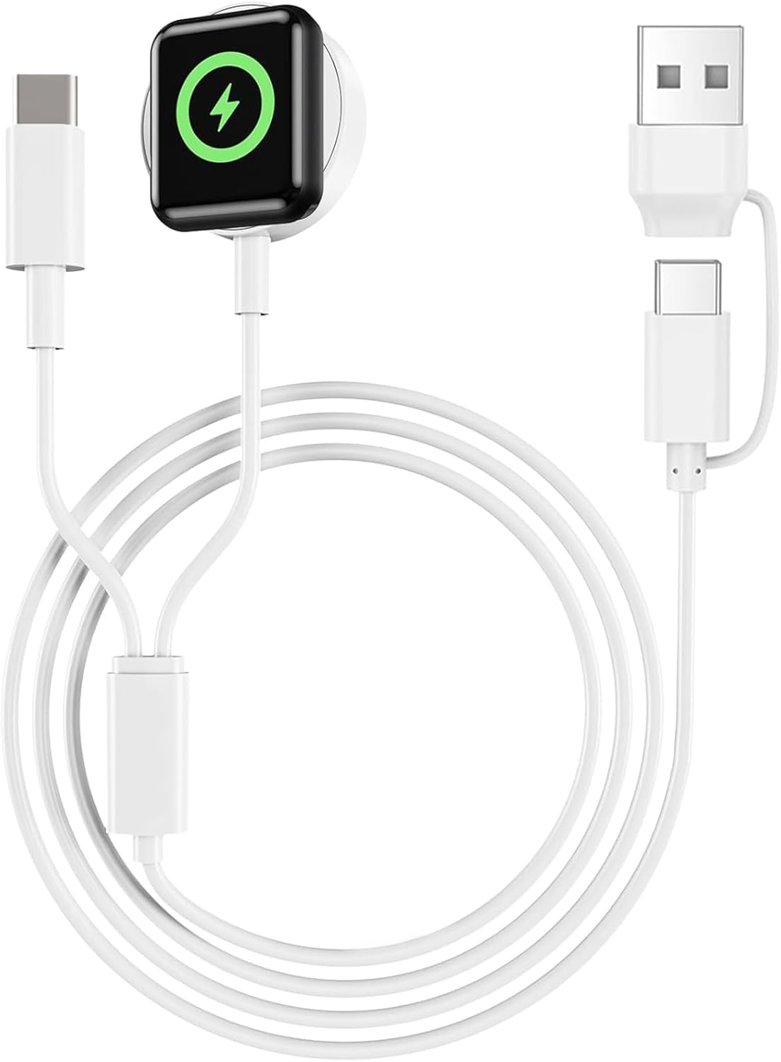 Upgraded 2-In-2 I Watch Charger for Apple Watch Charger, USB-C Fast Iphone 17 16 15 Charger Iwatch Magnetic Charging Cable for Iwatch Ultra3/Se3/11/10/9/8/7/6/5/4/3/2, Iphone 17/16/15