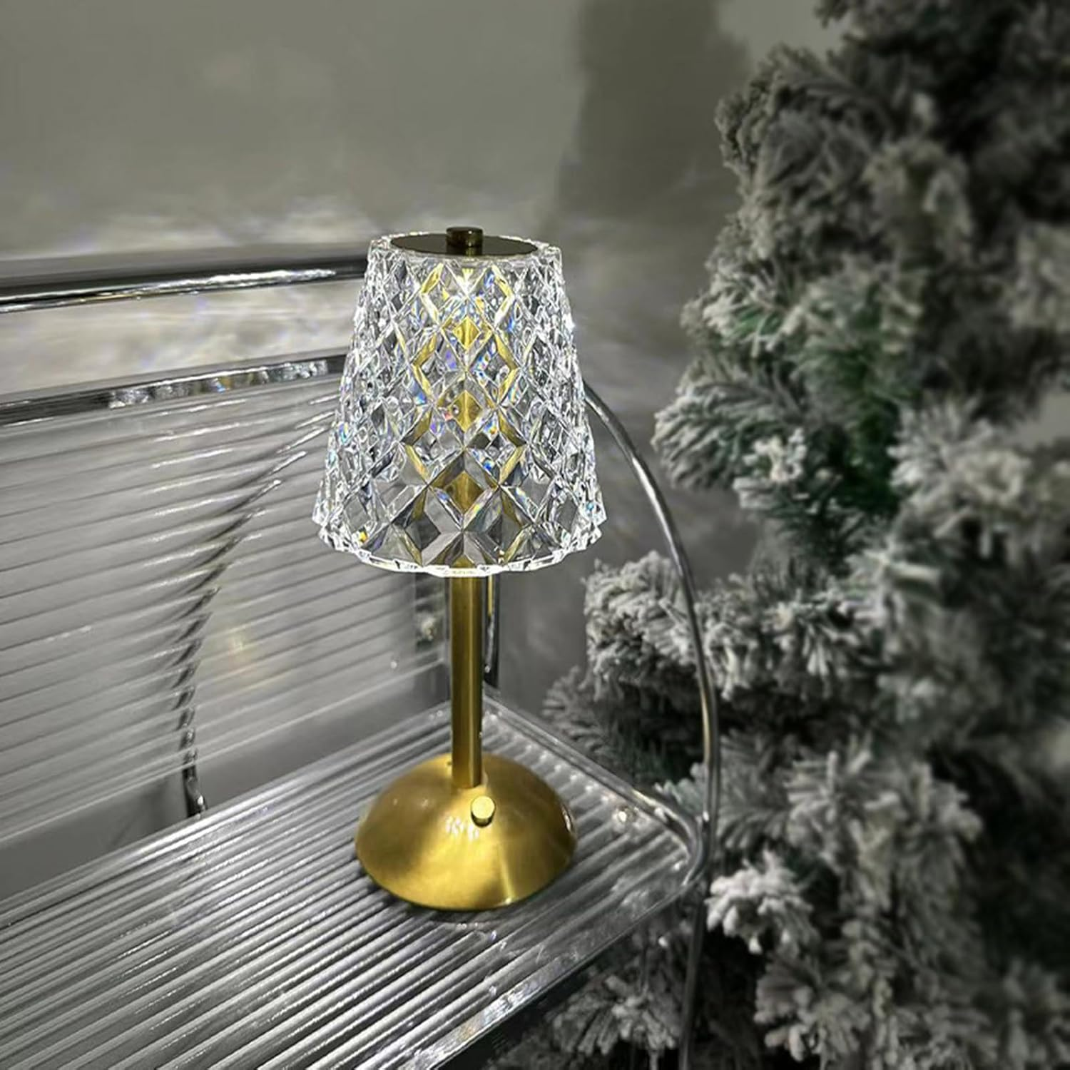 Cordless Table Lamps for Home, Table, Dining Room, LED Rechargeable Battery Operated Lamp, 3 Color Temperatures & 3 Brightness Levels, Small Portable Touch Bedside Light, Home Decor Gifts (Lingge) image number 3