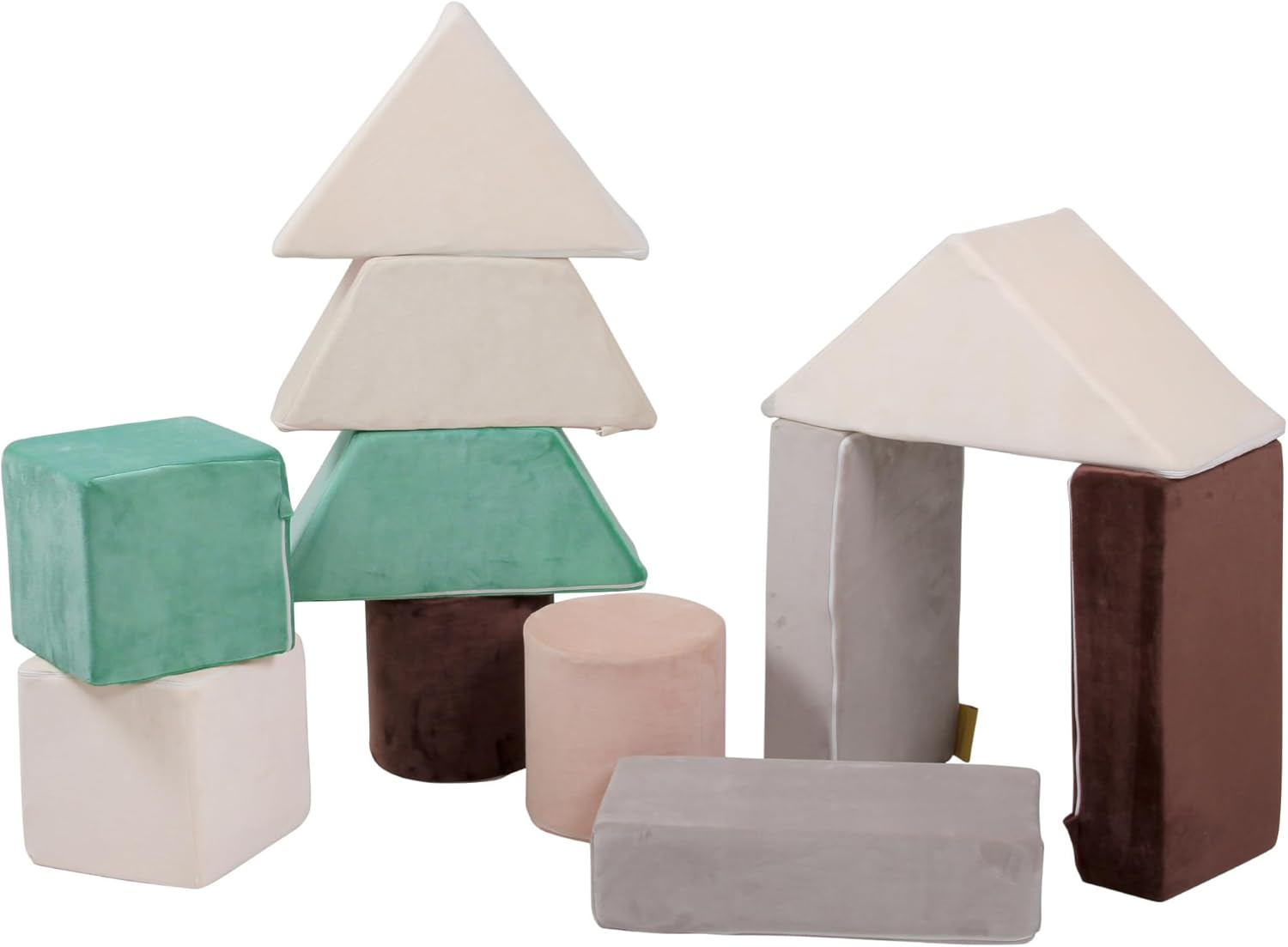 Banasuper Kids Climbing Foam Blocks,Toddler Climbing Toys，Multiple Stacking Options, Such as Christmas Trees, Carts and Other Shapes