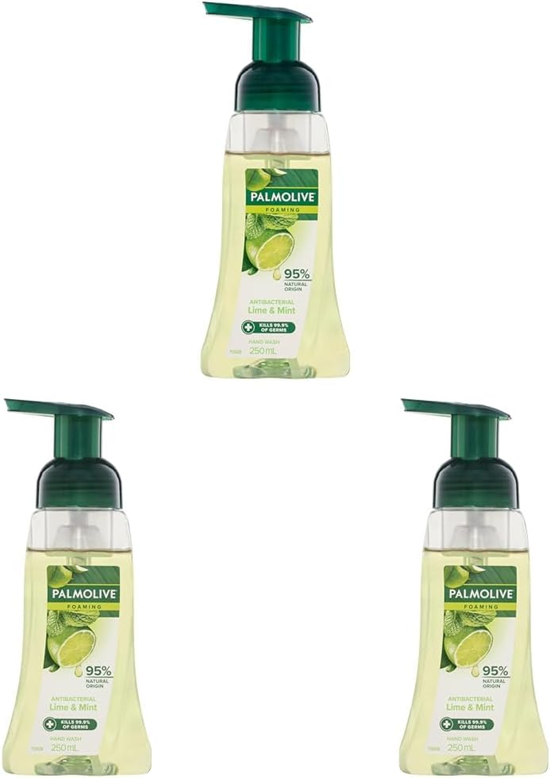Palmolive Foaming Antibacterial Liquid Hand Wash Soap, 250Ml, Lime & Mint, Pump Dispenser Bottle, Easy to Refill, Foam Handwash (Pack of 3) image number 5
