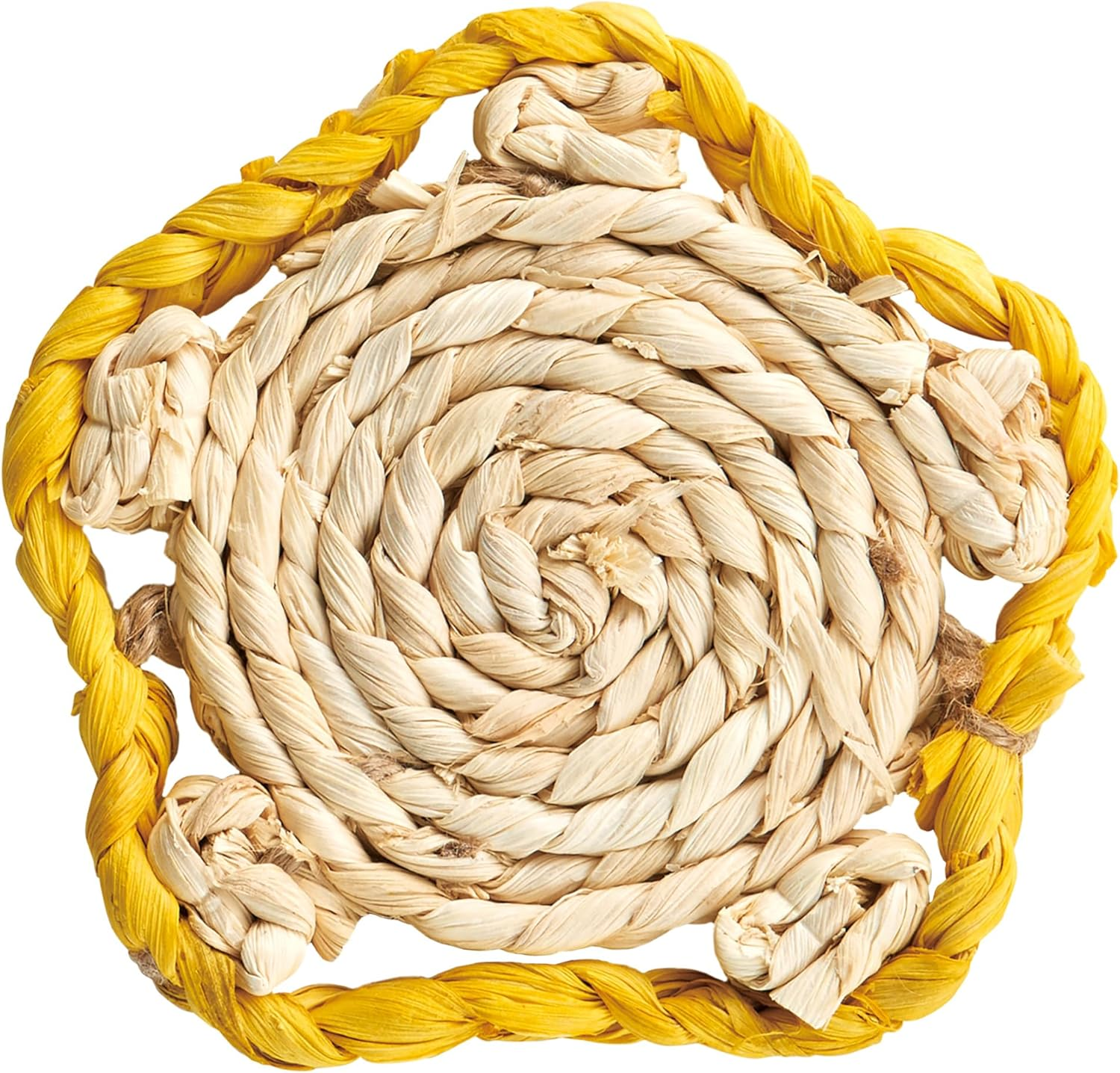 Minimal Land ML-662 Hamster Carnival Star Mat, Set of 2, Natural Material, Star Shape Mat, for Small Animals, Safe to Bite