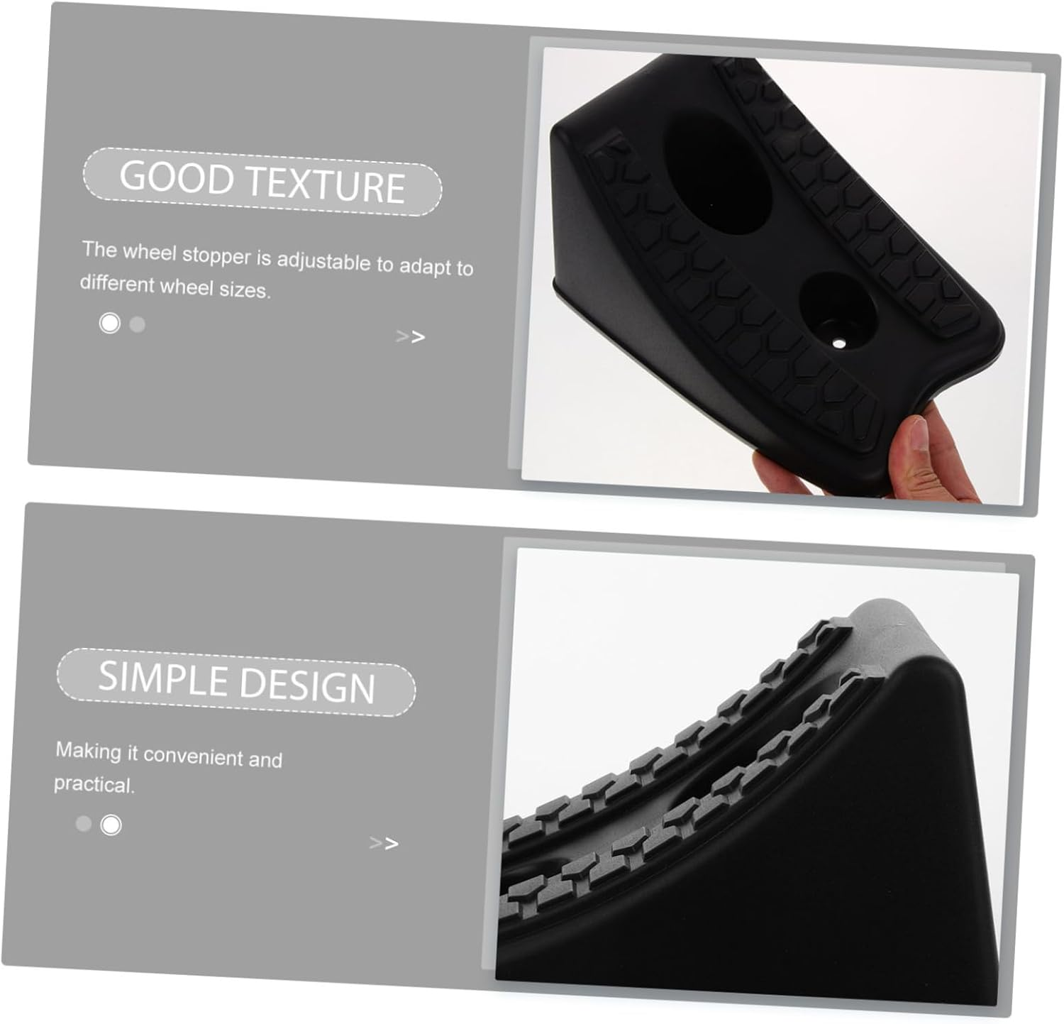 4Pcs Wheel Chocks for Car Heavy Duty Car Wheel Chock Automotive Stabilizer Pad Tire Tire image number 1