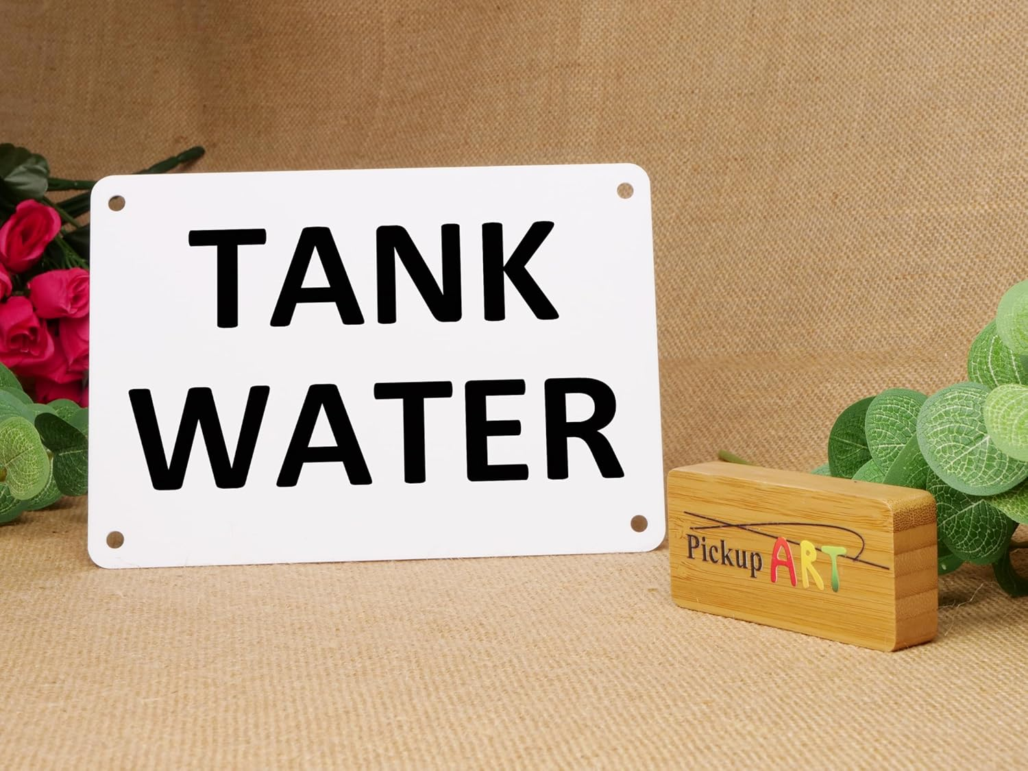 TANK WATER Acrylic Sign &ndash; Non-Potable Water Sign, Outdoor Waterproof Plaque image number 2