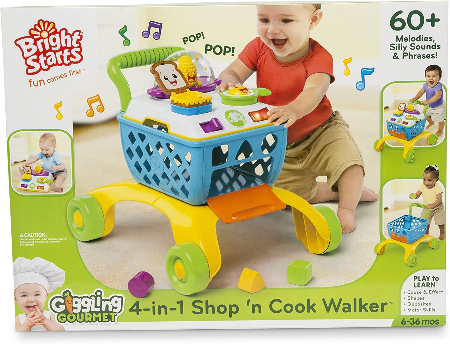 Bright Starts 4-In-1 Shop 'N Cook Walker, Multi (52130) image number 4