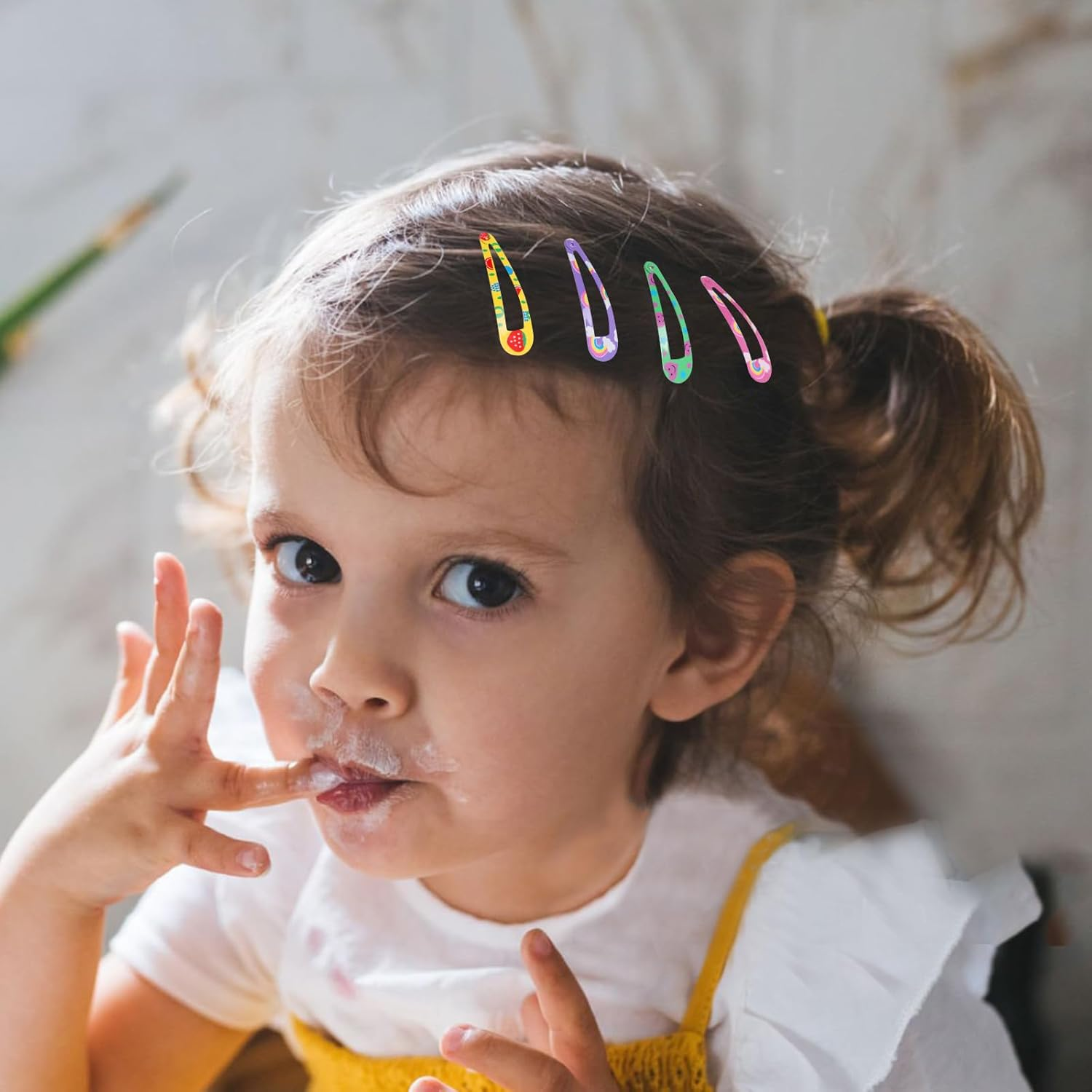 Bighan 80 Pcs Girls Hair Clips Metal Drop-Shaped Barrettes in 20 Colors (4 Clips Each) Adorable Hair Accessories for Girls, Multi image number 2