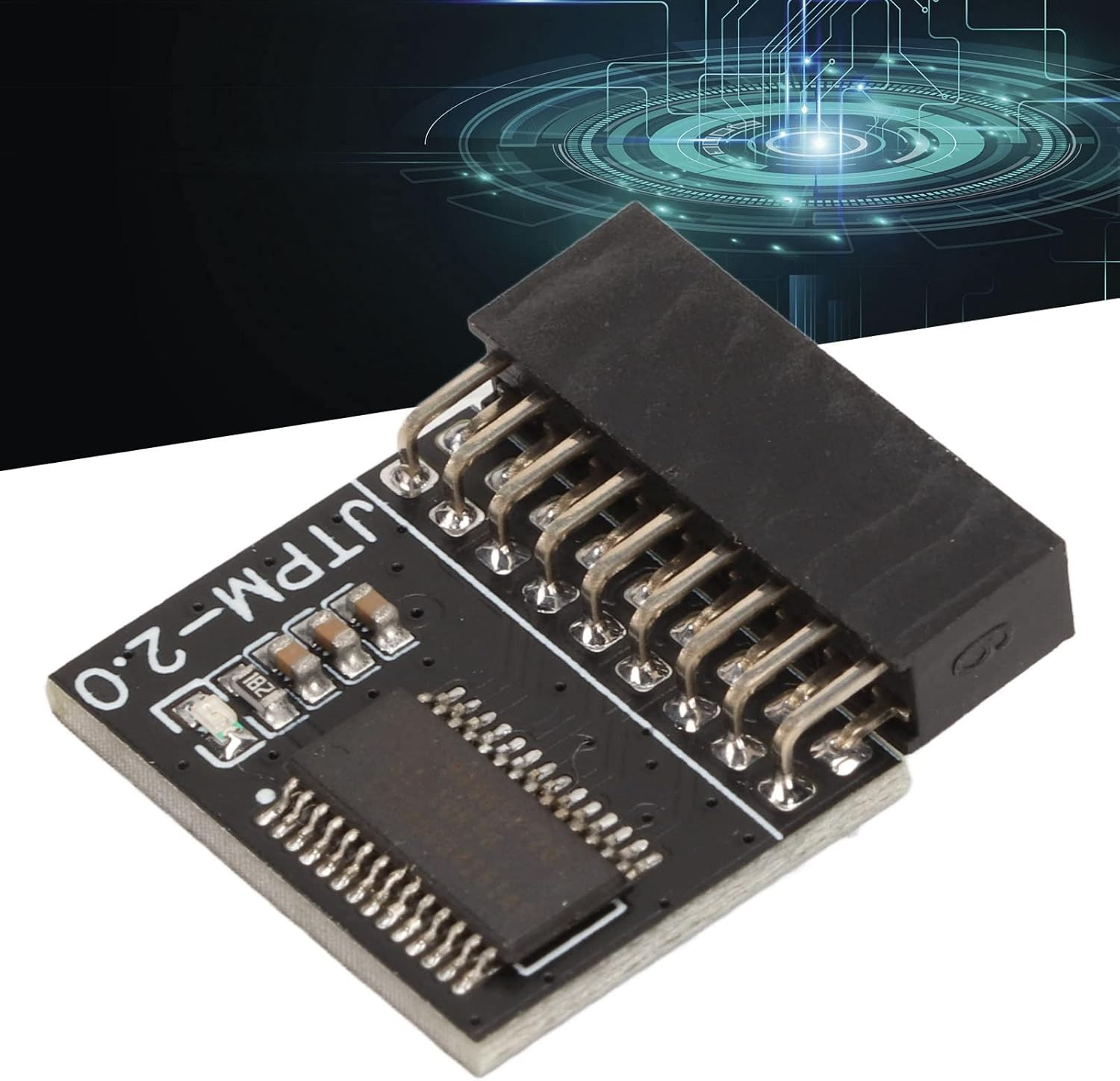 TPM2.0 Module,Secure Storage 18 Pin TPM2.0 Encryption Security Module,Reserved Memory TPM Remote Card,For Motherboards image number 1