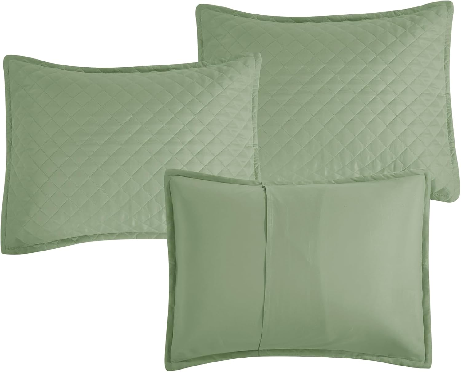 HOMBYS Daybed Cover Sets- Diamond Stitching Daybed Bedding Set, All Season Cozy Bedding with Bedskirt with Shams, Microfiber Filling, 5 Pieces, Sage Green image number 4