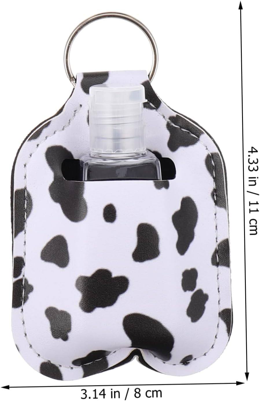 4Pcs Perfume Bottle Set Hand Sanitiser Bottle with Clip Mini Cosmetic Carrier Travel Bottle Covers Portable Hand Lotions Gel Locket Keychain Travel Bottles Liquid Suitcase Leather image number 3